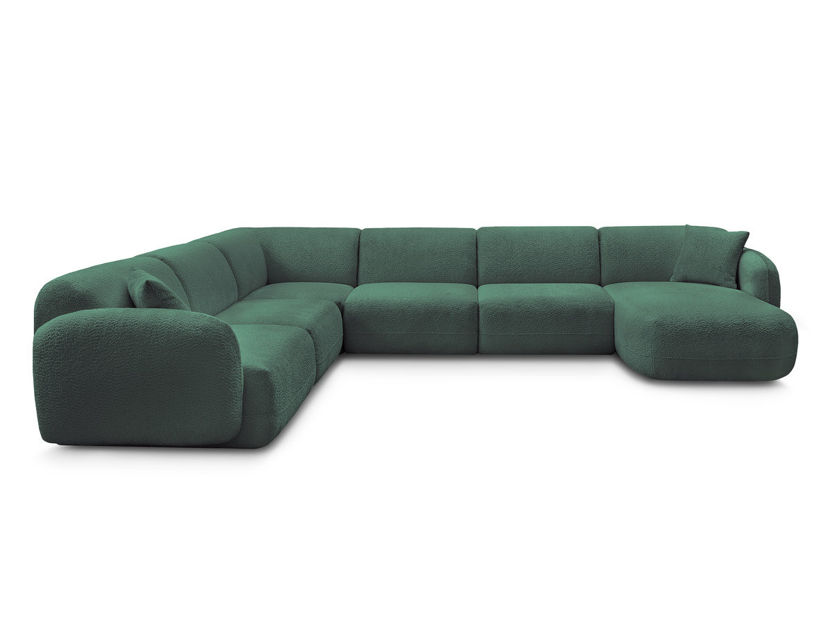 Bobochic Anda Wohnlandschaft Chenille Dunkelgrün Ecke links