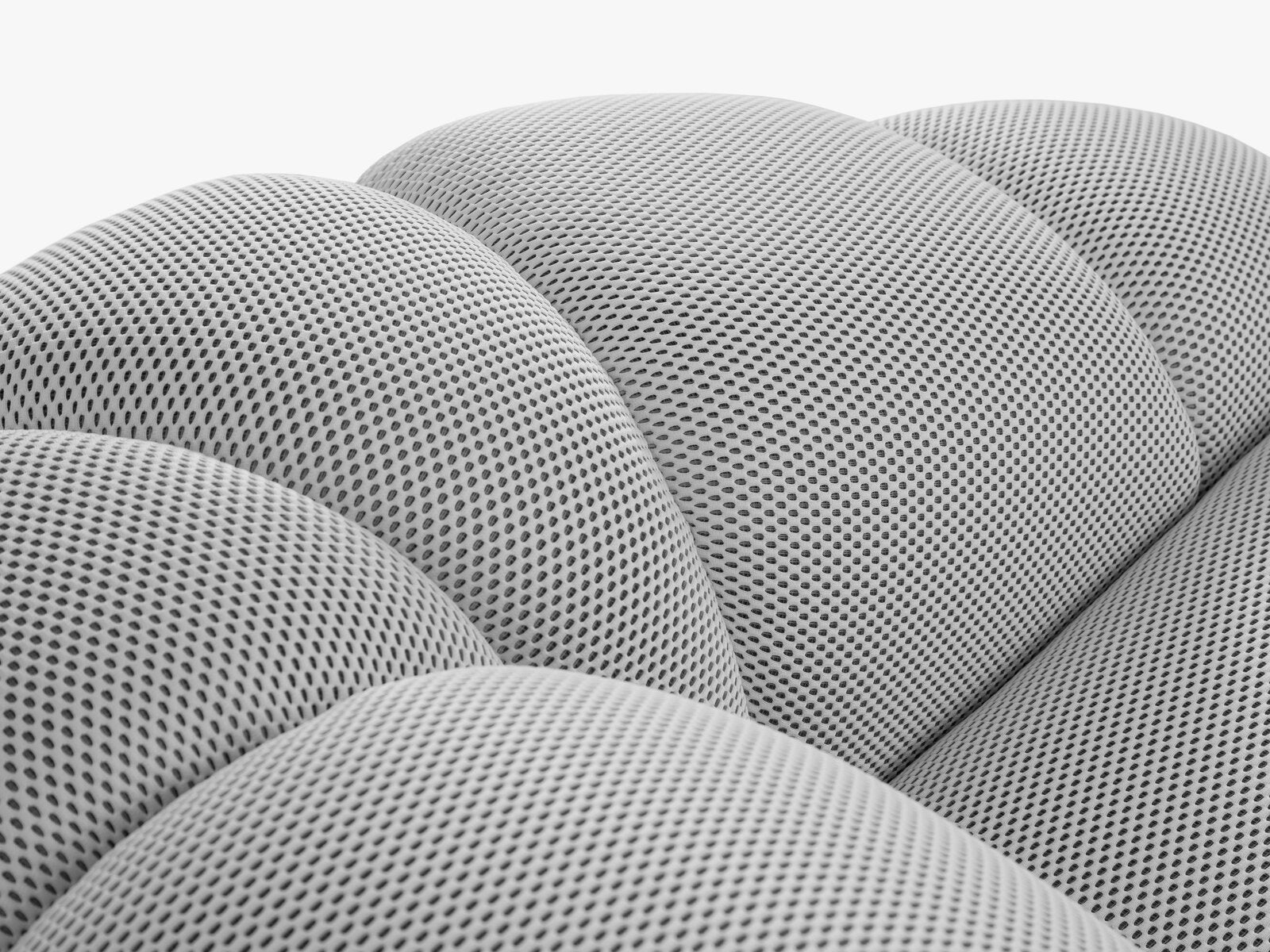 Micadoni Ecksofa Diana 4-Sitzer Links 3D-Stoff Silber