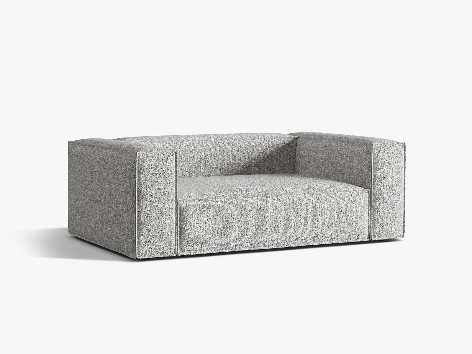 Micadoni Sofa Nuria 2-Sitzer Boucle Silber