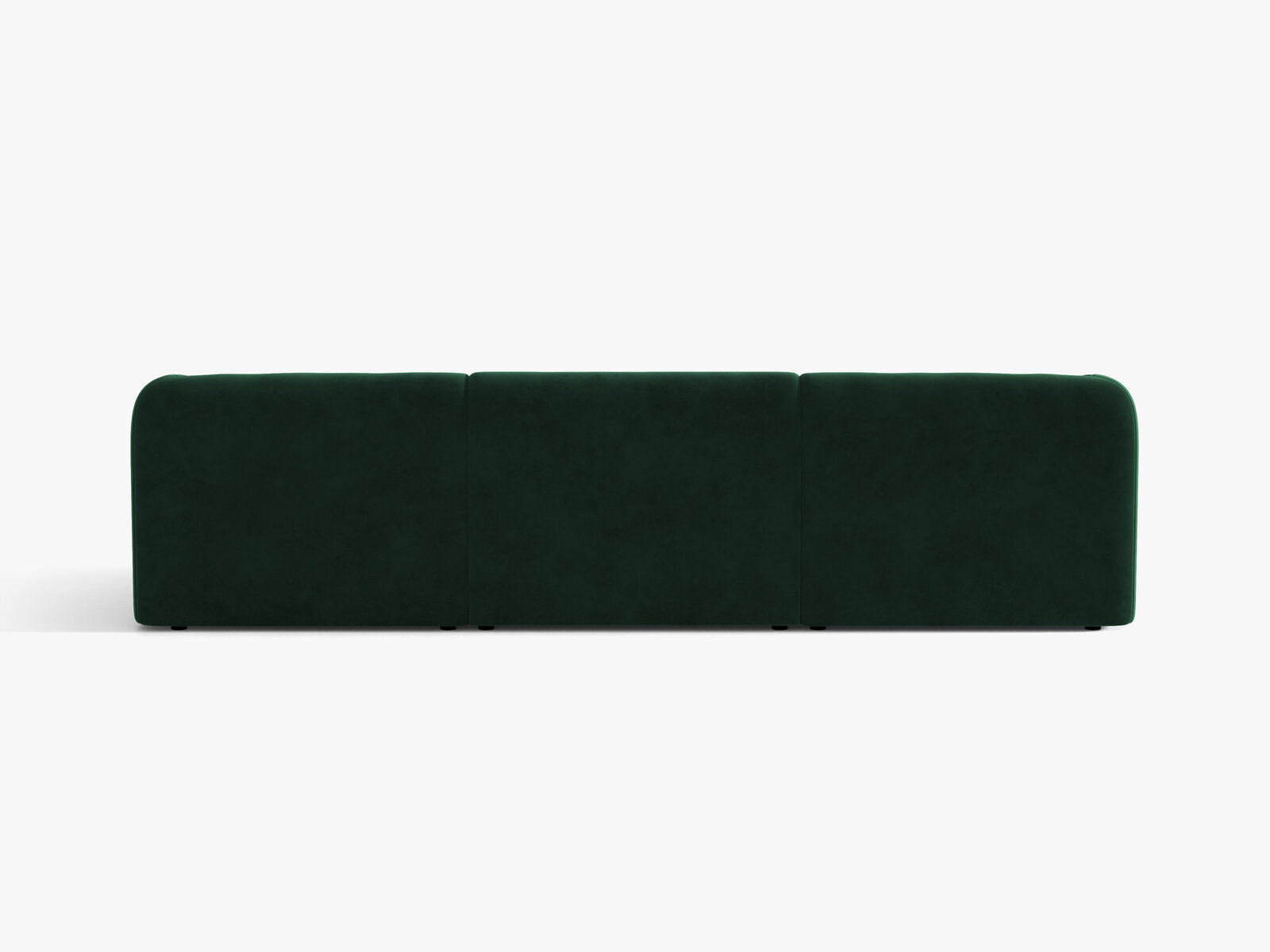 Micadoni Sofa Miley 3-Sitzer Samt Bluvel Flaschengrün