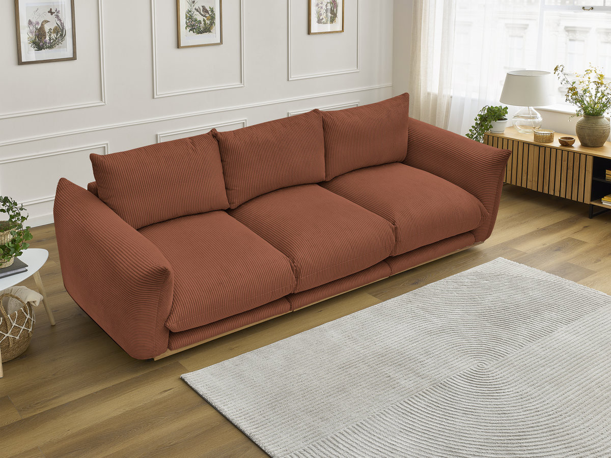 Bobochic Ernest Sofa 3-Sitzer 266 × 106 cm Cordsamt Orange