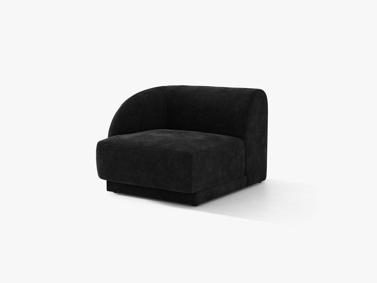 Micadoni Eckmodul Miley 1-Sitzer Links Chenille Haga Schwarz