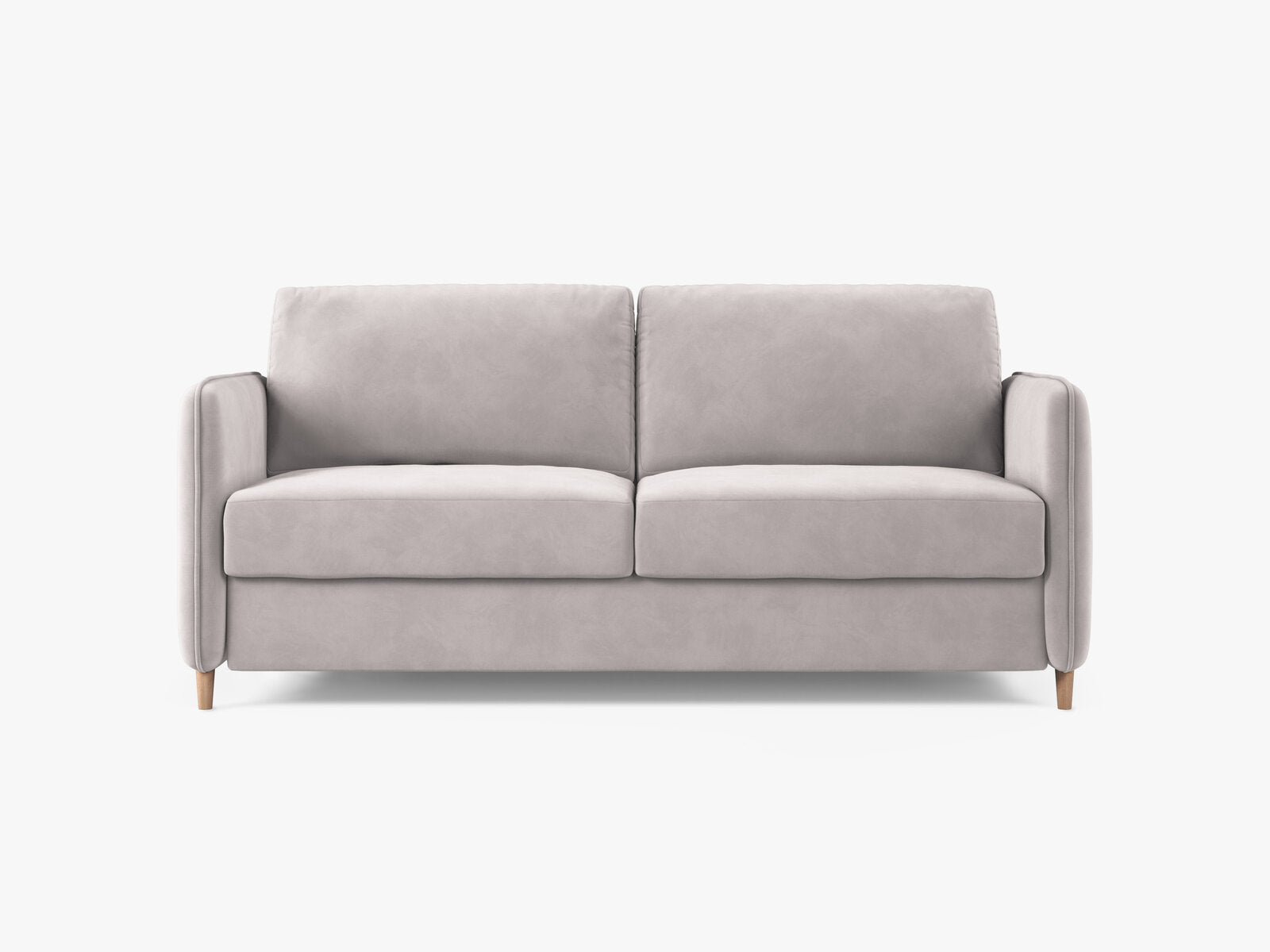 Micadoni Sofa mit Schlaffunktion Simo 3-Sitzer Samt Salvador Hellgrau
