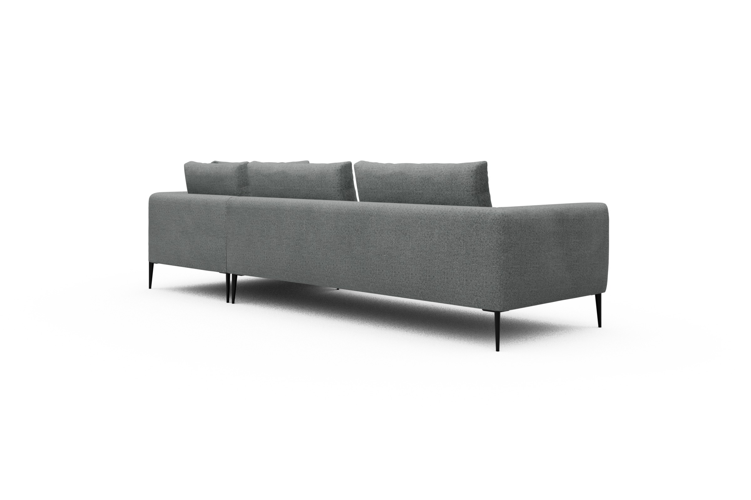Ecksofa Paul Relax-Ecke links mit 3-Sitzer Aivi-Gravet-Grey