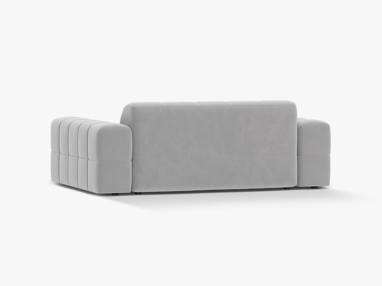 Micadoni Jennifer Sofa 2-Sitzer Samt Bluvel Silber