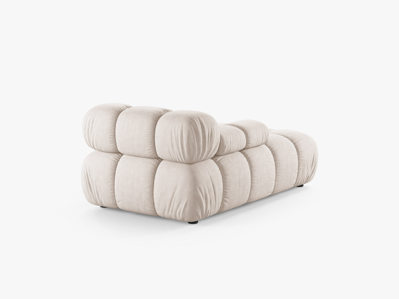 Micadoni Recamiere Bellis Links Strukturierter Stoff Liberty Beige