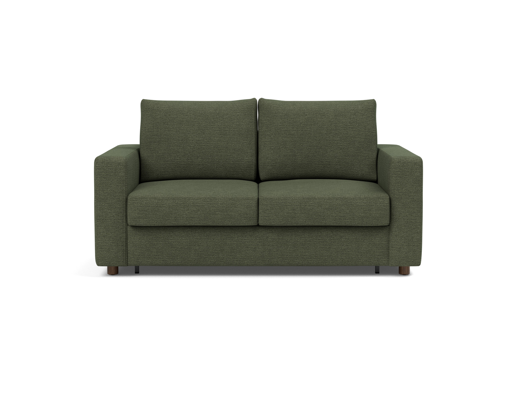 Schlafsofa Neah mit Standard-Armlehnen 140 Strukturierter Stoff Taura 353-Forest