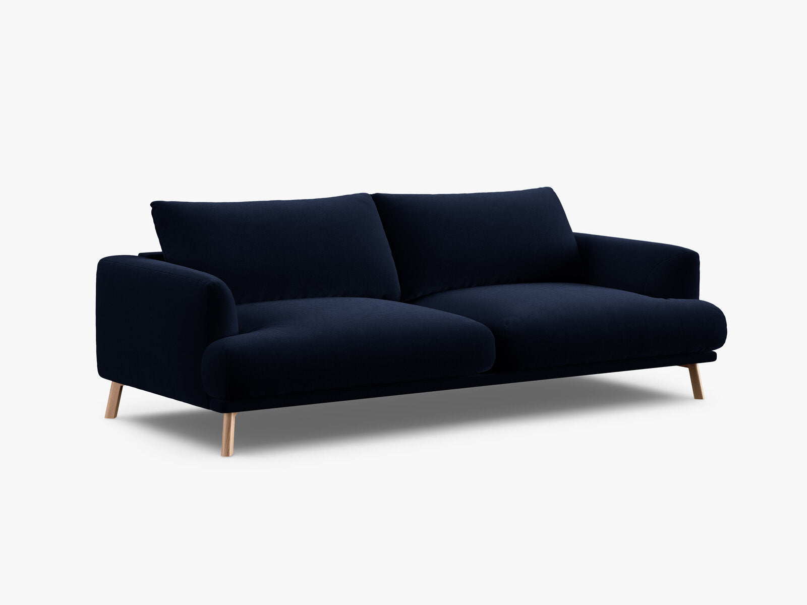 Micadoni Sofa Naomi 3-Sitzer Samt Salvador Königsblau