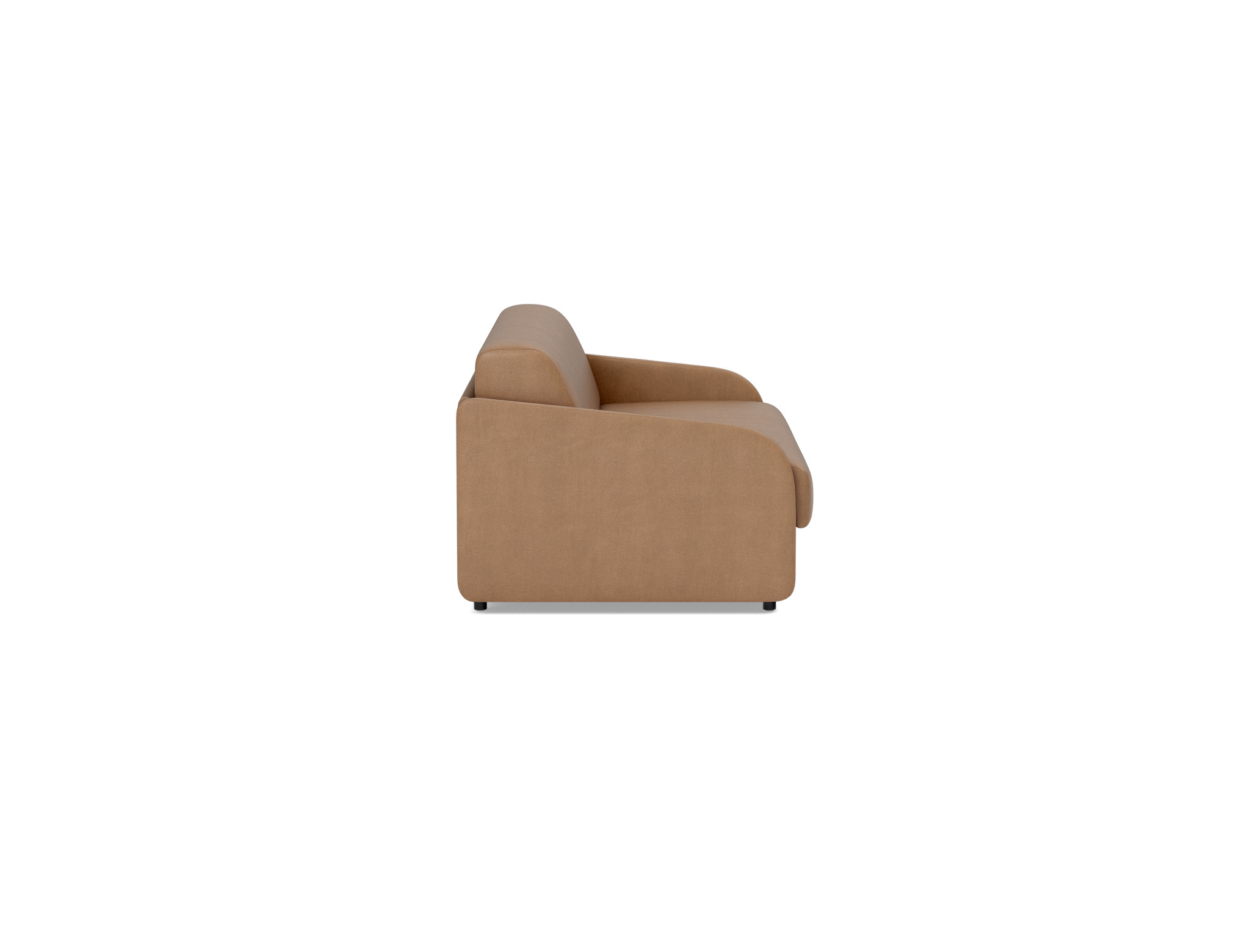 Schlafsofa Eivor mit Taschenfederkernmatratze 140 Lederoptik Faunal 551-Brown