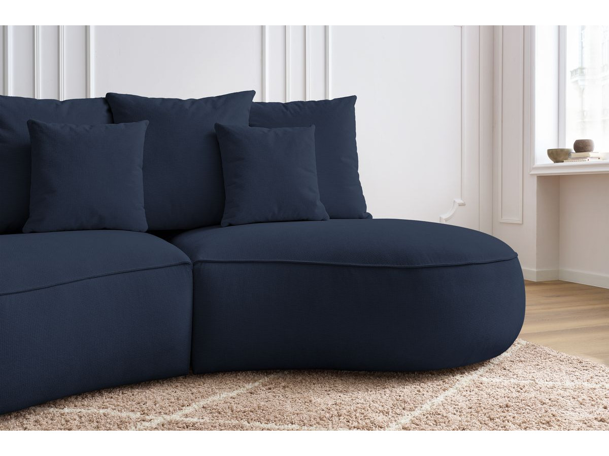 Bobochic Saint-germain Sofa 3-Sitzer Strukturstoff Dunkelblau