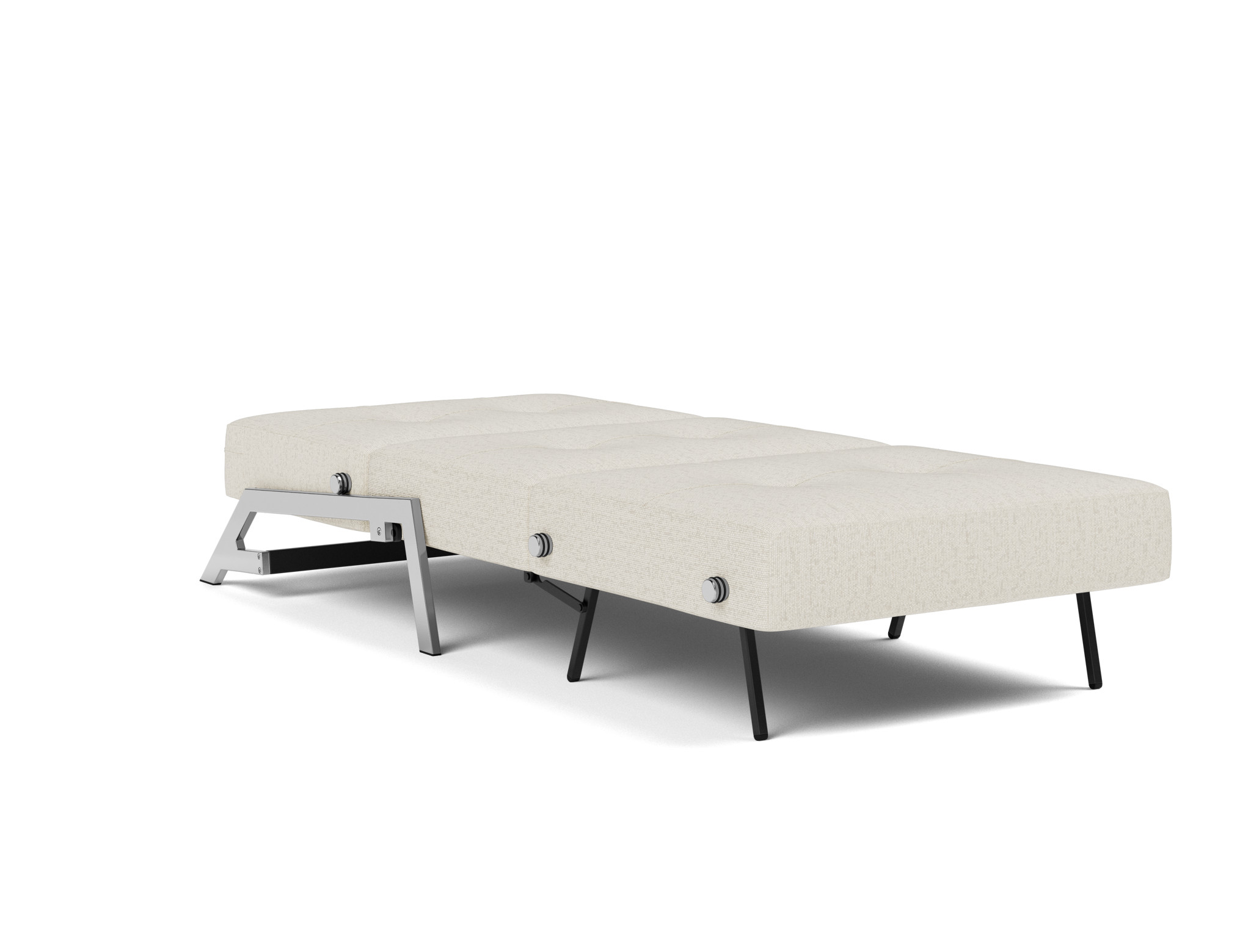 Schlafsessel Cubed 90 Boucle Skandi 531-Off-White Beine Chrom