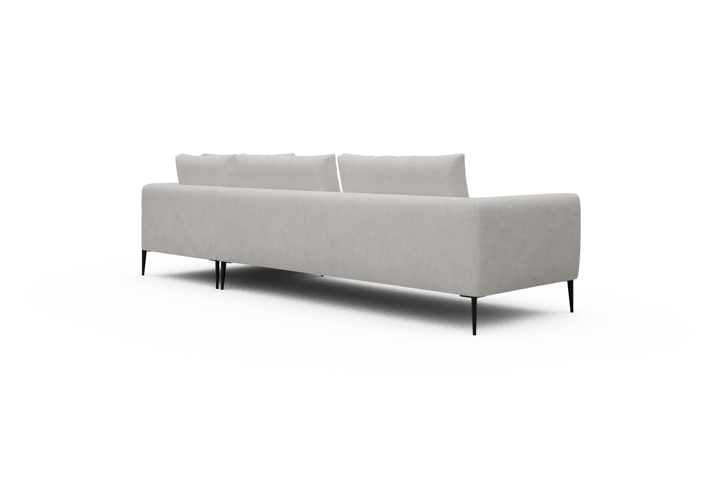 Ecksofa Paul Relax-Ecke links mit 3-Sitzer Vivus-Dusty-Off-White