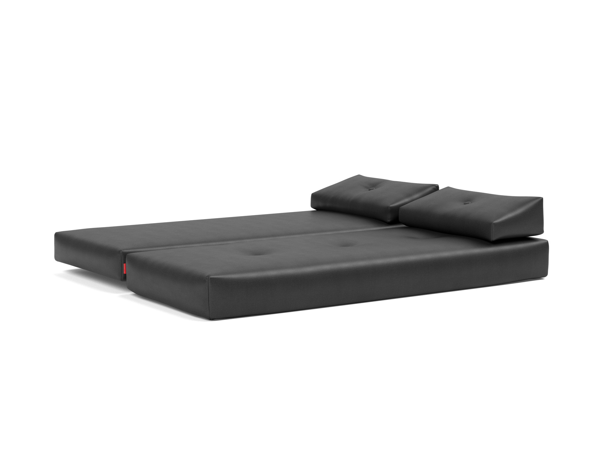 Tagesbett Sigmund Lederoptik Faunal 550-Black Beine Indu schwarz