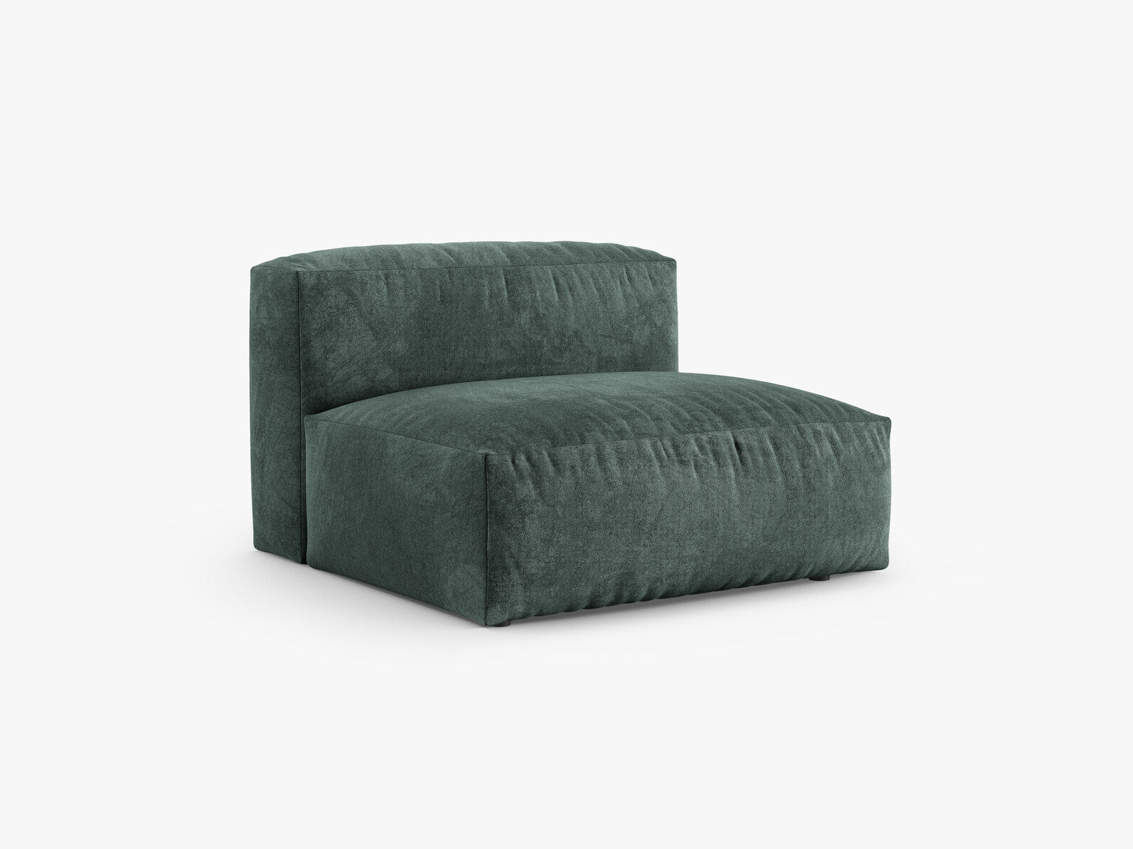 Micadoni Mittelmodul Martina 1-Sitzer 90cm Sitztiefe Samt Vogue Petrol