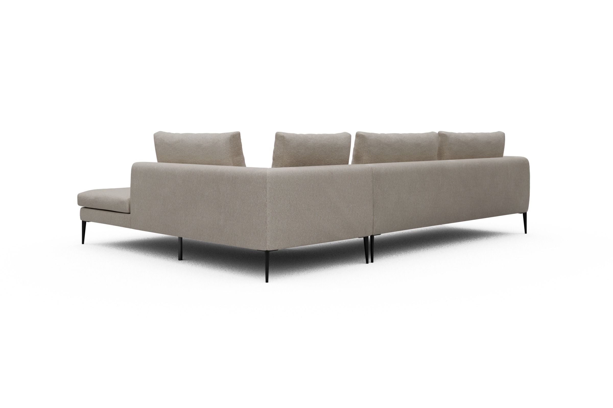 Ecksofa Paul Relax-Ecke links mit 3-Sitzer Aivi-Lace-Beige