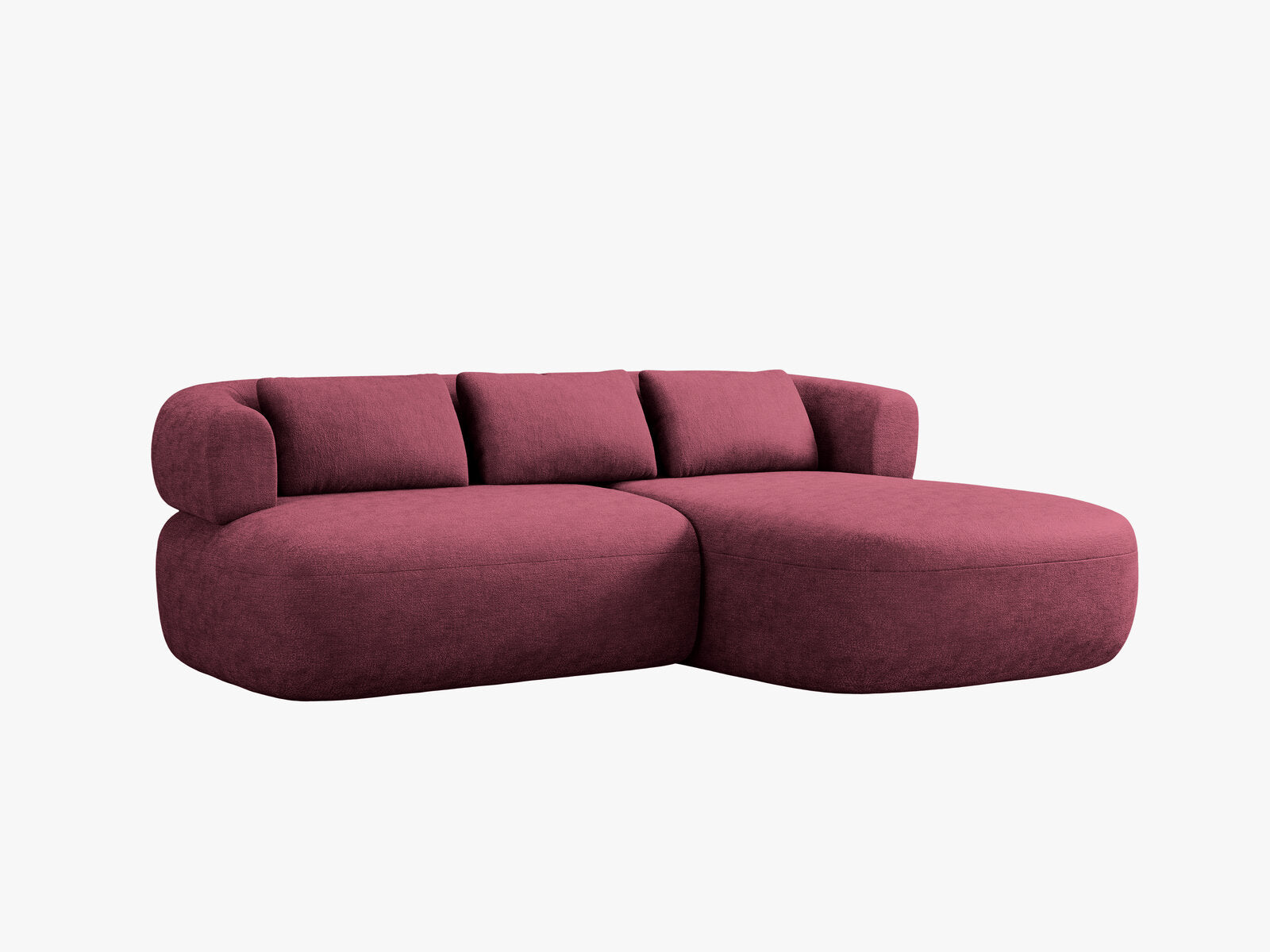 Micadoni 5-Sitzer Ecksofa Jenny Kleine Version Rechts Chenille Perfect Harmony Kirschbaum