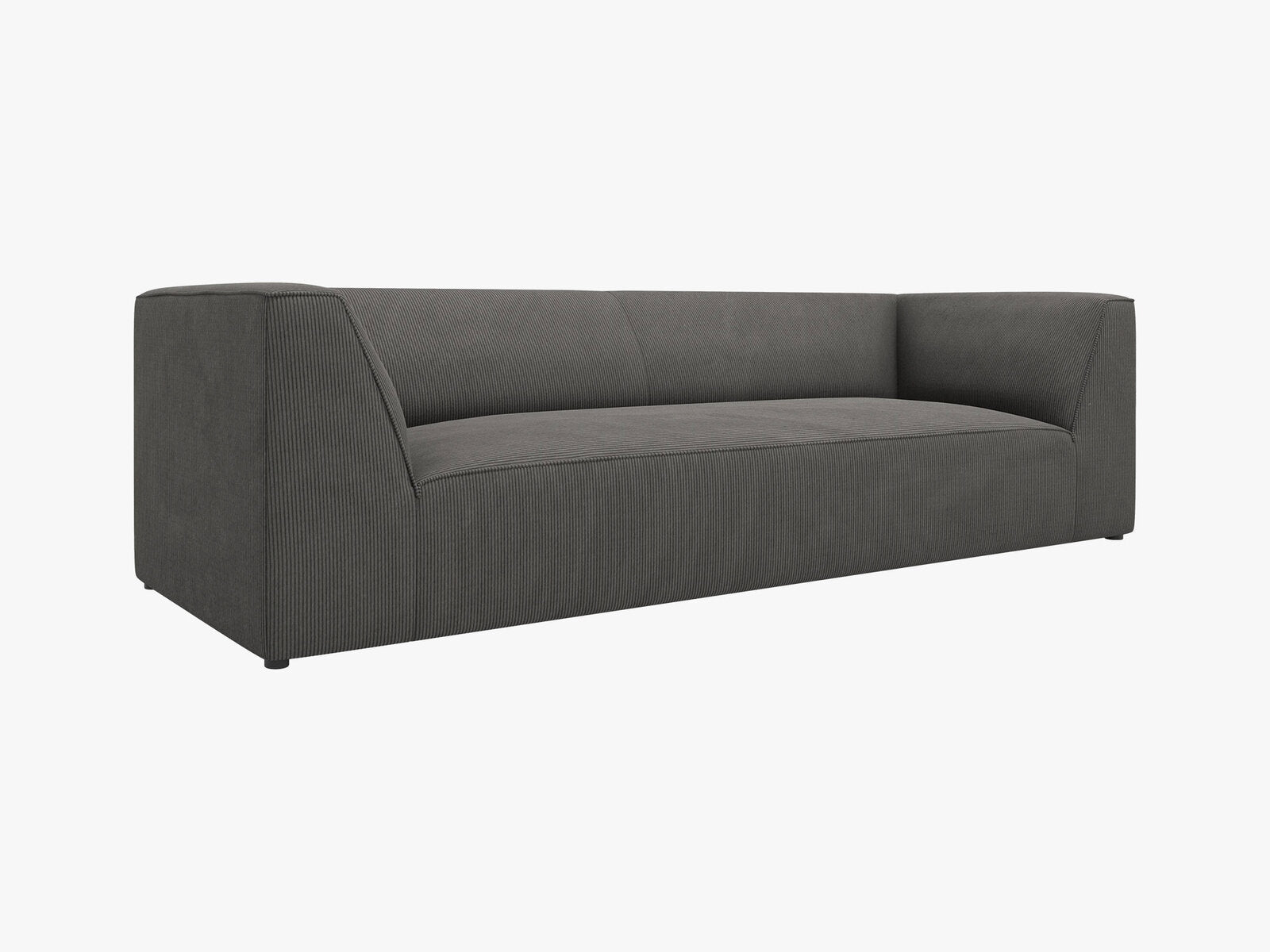 Micadoni Sofa Ruby 3-Sitzer Kord Scala Dunkelgrau