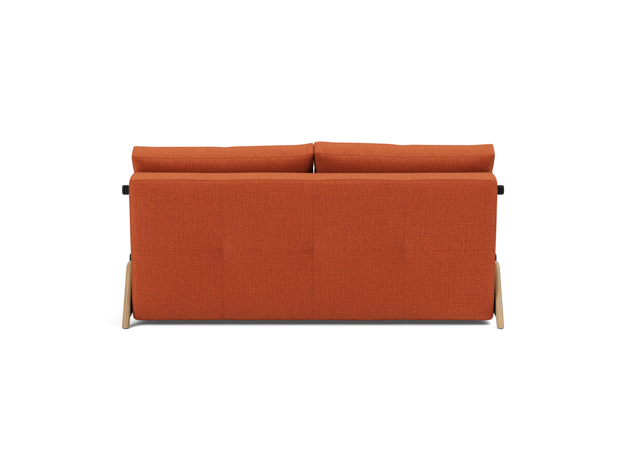 Schlafsofa Cubed 160 Chenille Esina 412-Rust-Orange Beine Eiche