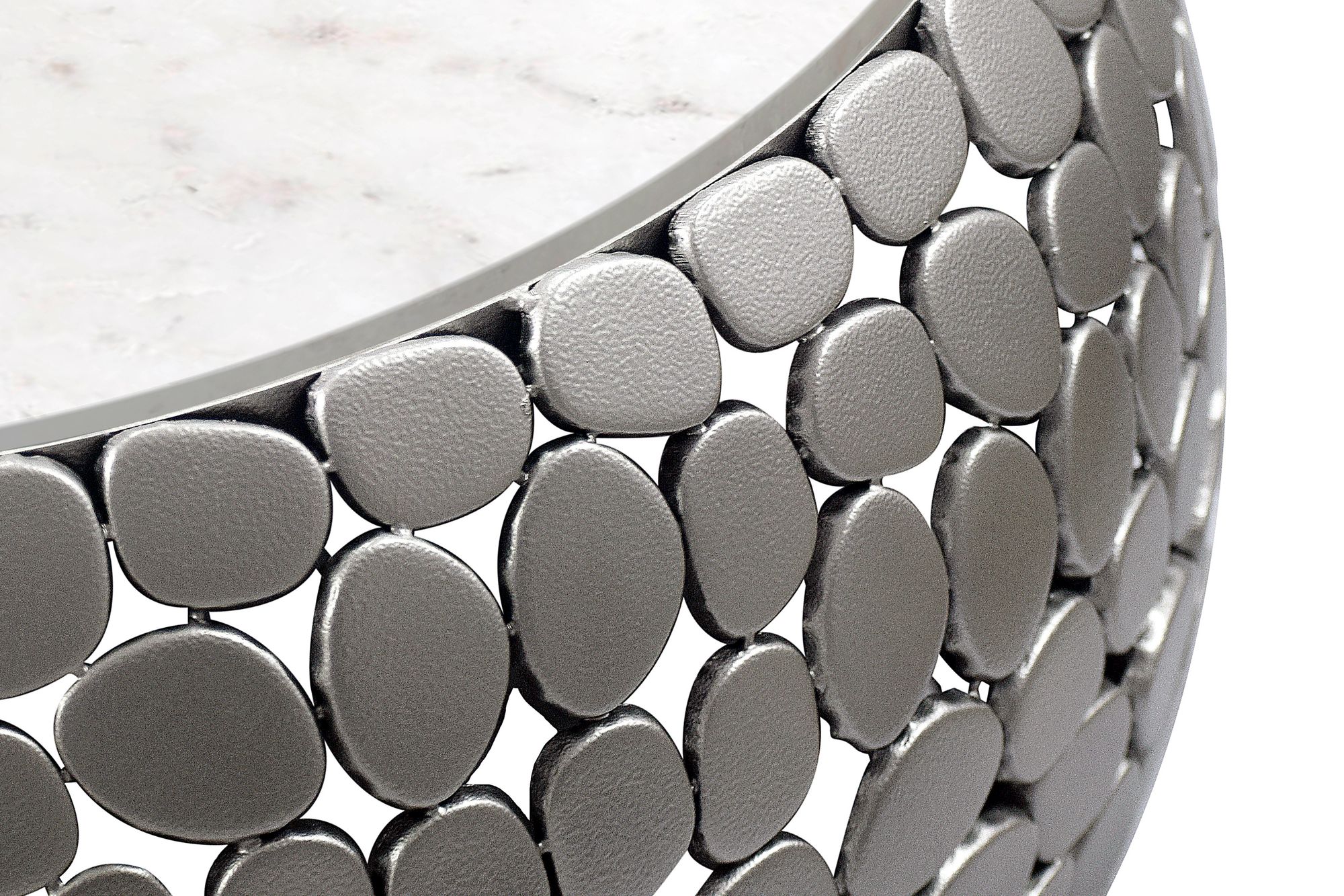 Couchtisch Karmoy Marmor Silber Ø 66 cm