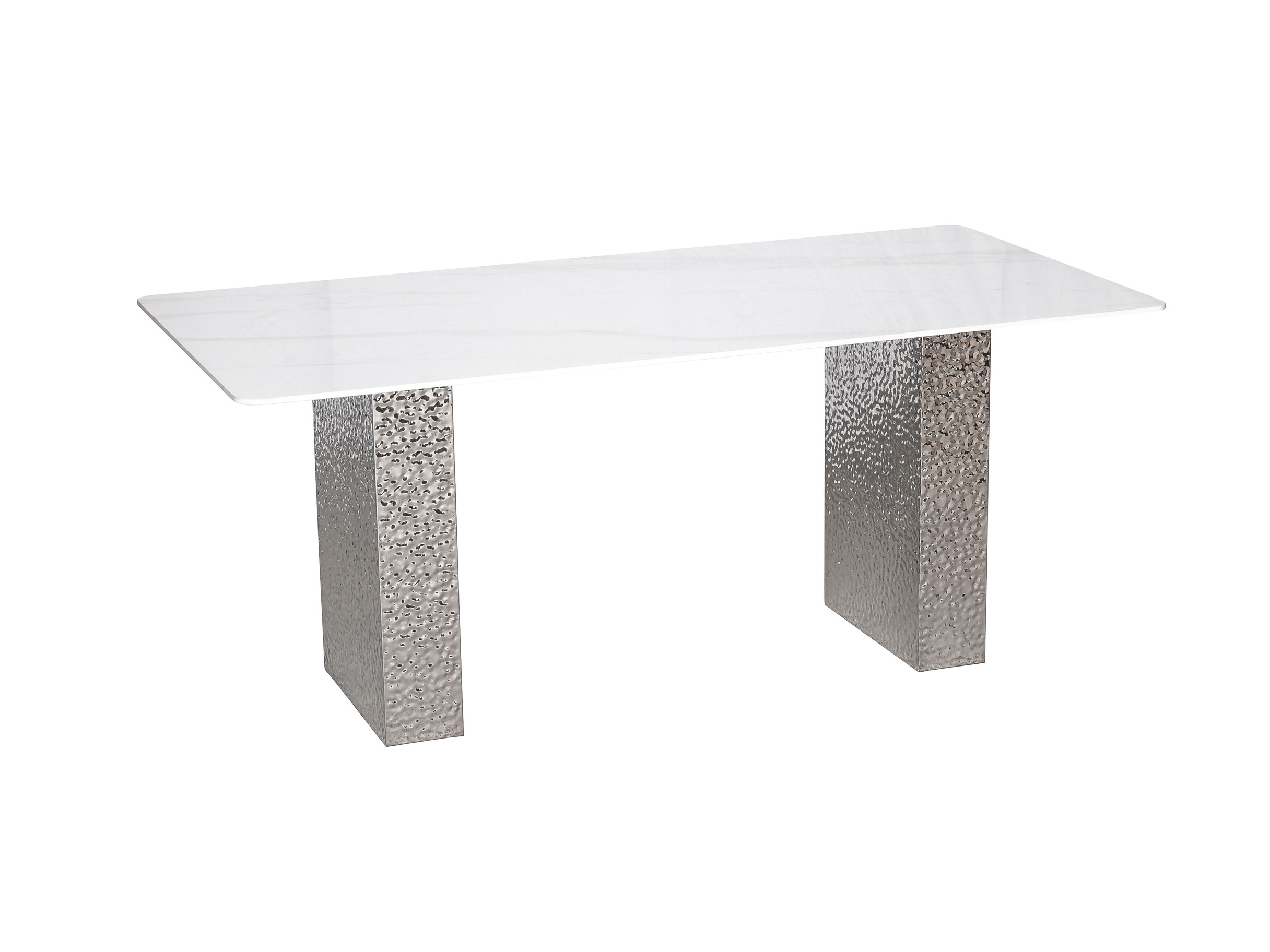 Livin Hill Esstisch 180cm Modig Silberne Beine, weiße Tischplatte M24