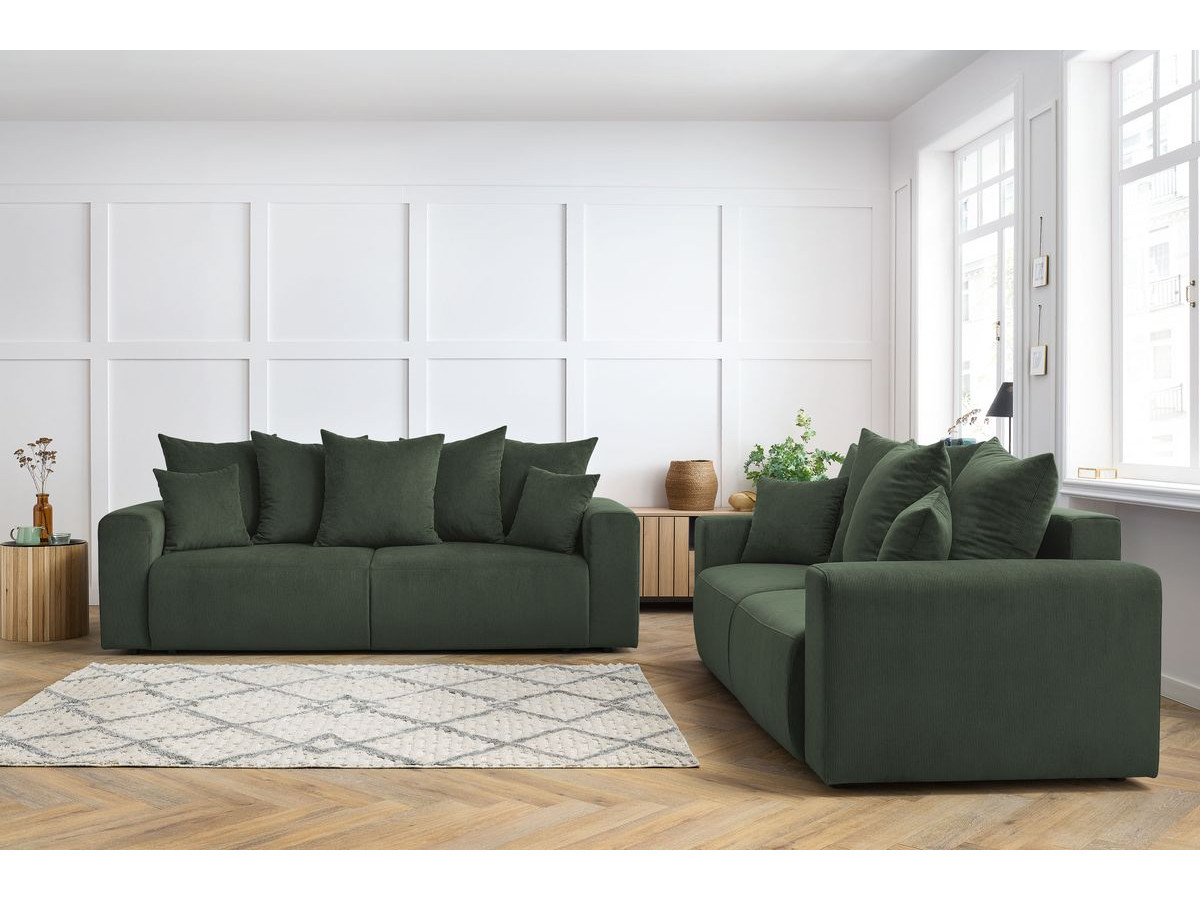 Bobochic Envy Sofa 5-Sitzer Cordsamt Grün