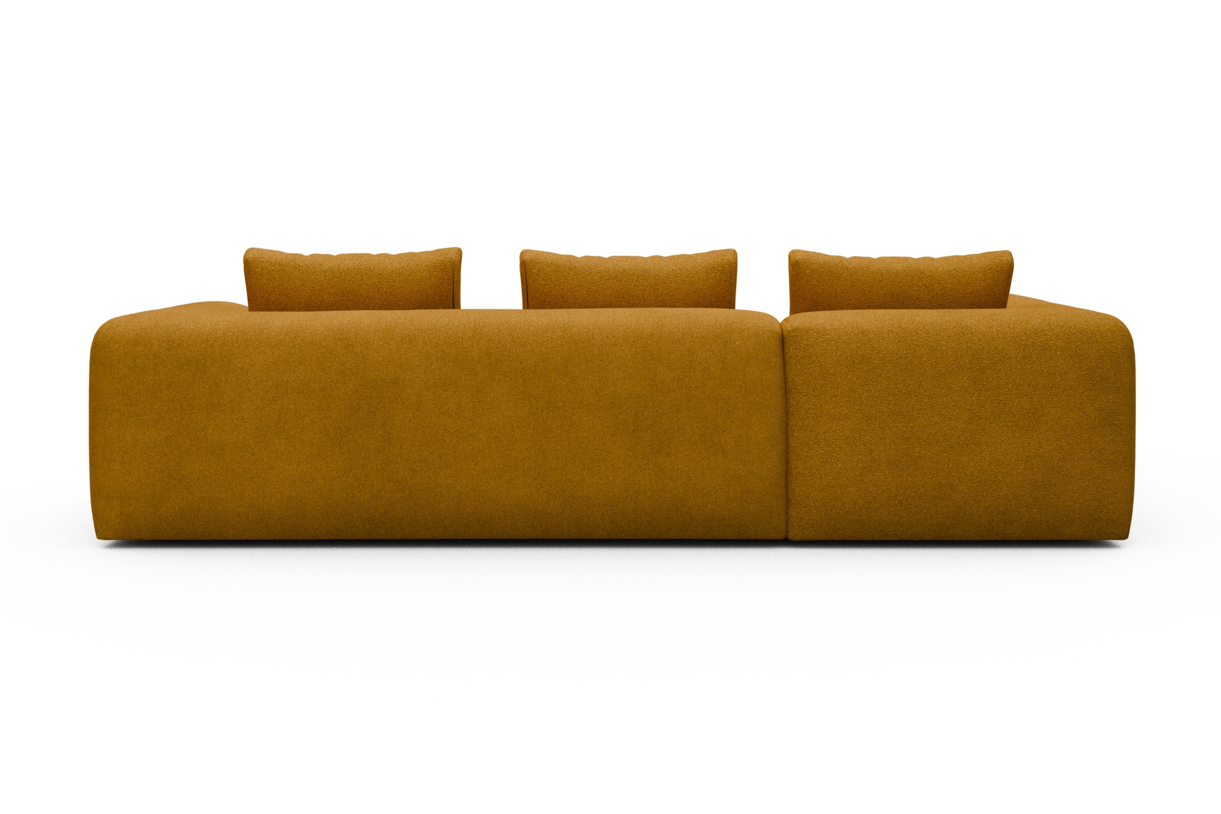 Ecksofa Fred 2x 2,5-Sitzer links offen Boucle-Ochre