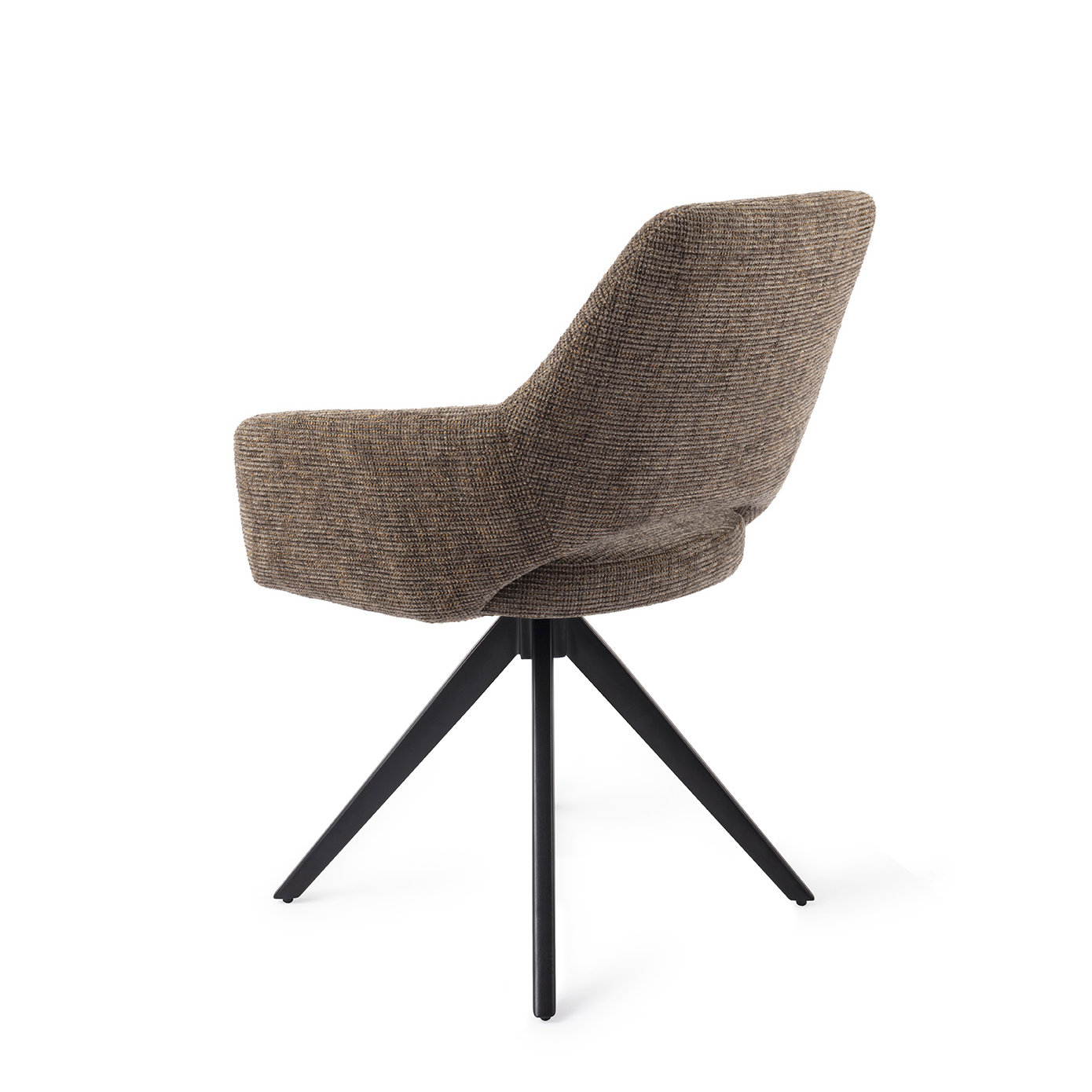 Jesper Home Esszimmerstuhl Yanai Checked Chestnut Turn Schwarz