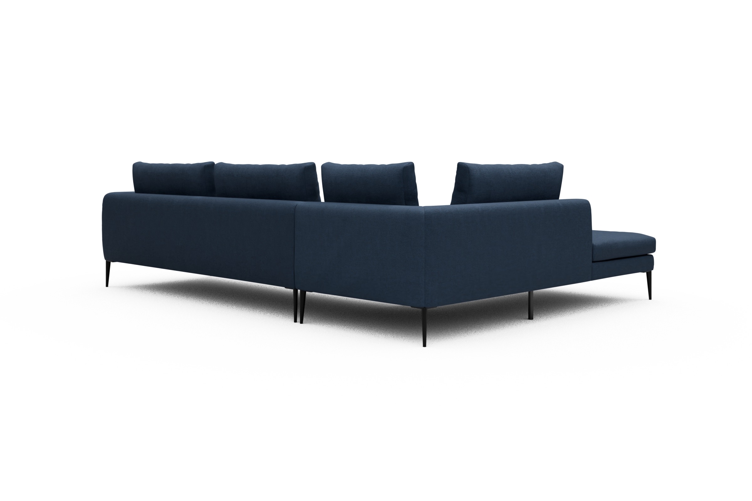 Ecksofa Paul Relax-Ecke rechts mit 3-Sitzer Weda-Blue