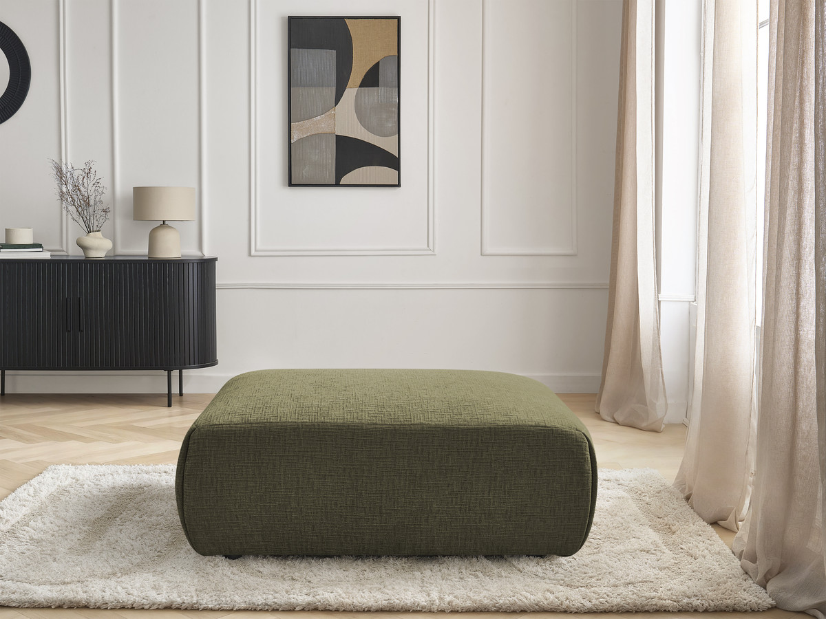 Bobochic Jana Pouf 94 × 114 cm Strukturstoff Grün