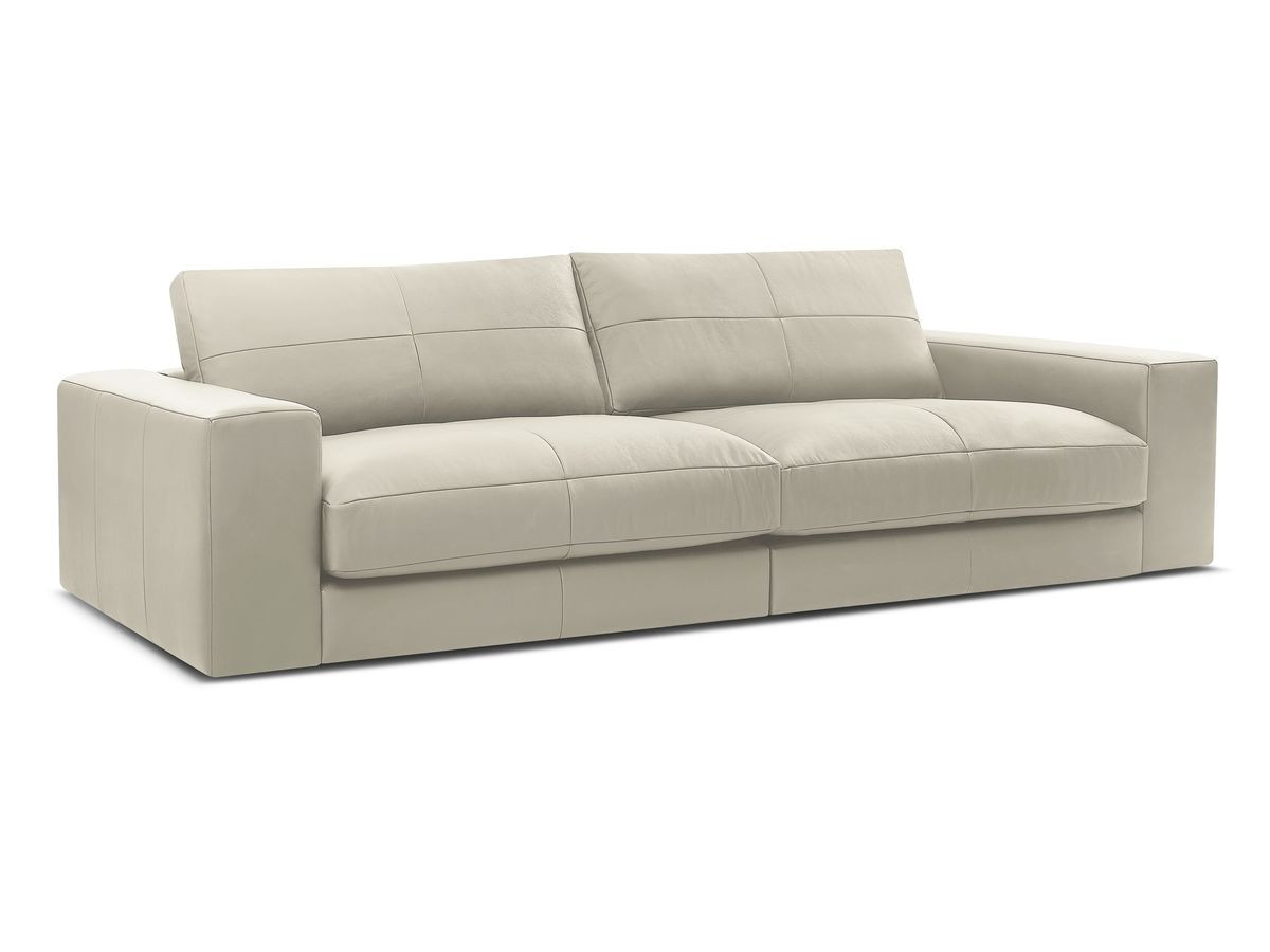 Bobochic Leonard Sofa 3-Sitzer 274 × 109 cm Leder Beige