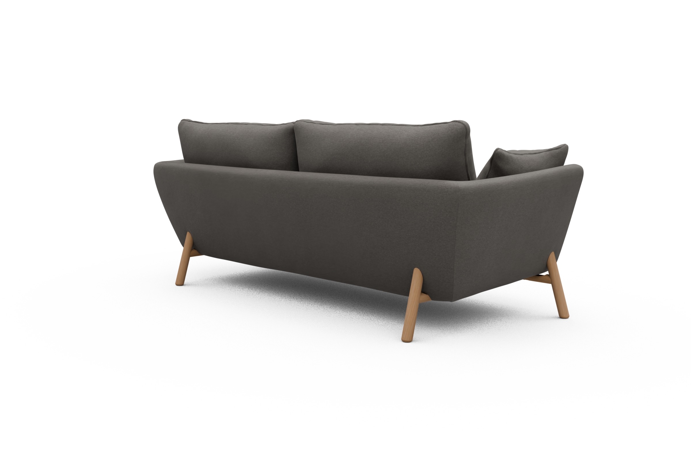 Sofa Emil 3-Sitzer Beinfarbe Eiche Natur Satya-Taupe