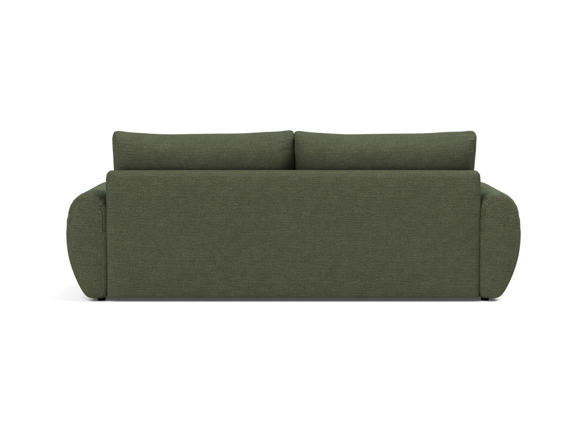 Schlafsofa Norum mit Curve-Armlehnen Strukturierter Stoff Taura 353-Forest