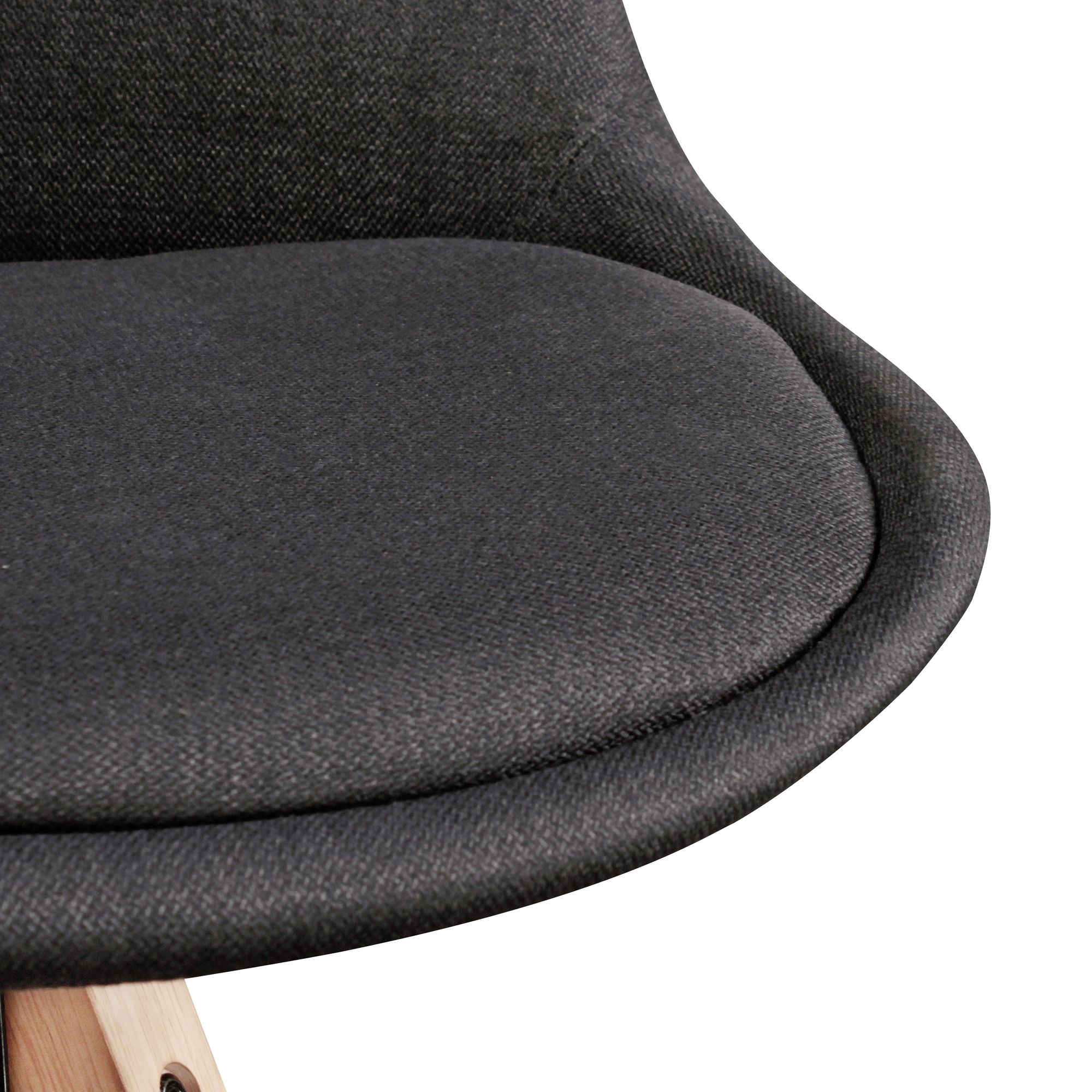 Polsterstuhl Arna Metall Schwarz 49 × 52 × 87 cm