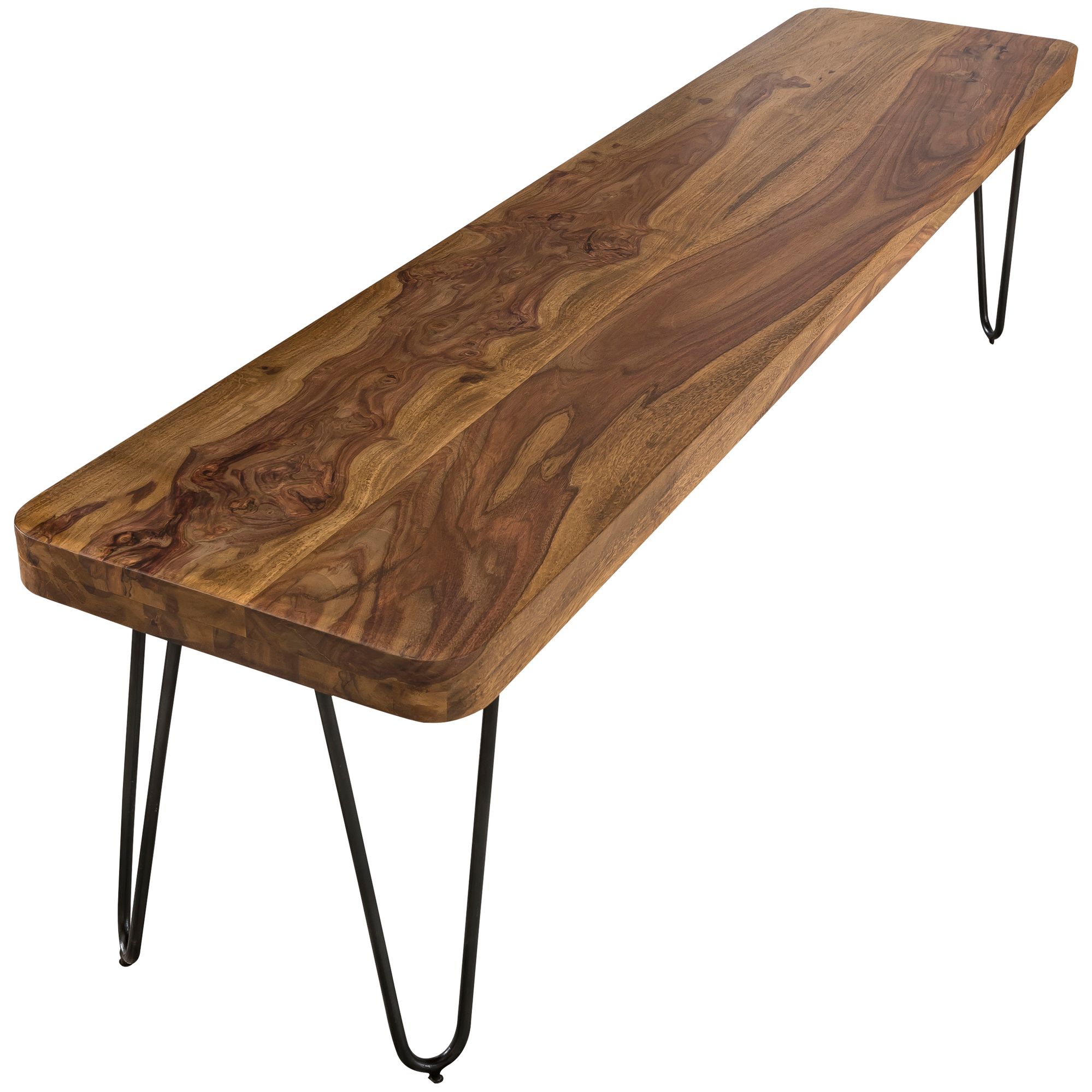 Sitzbank Agdenes Massivholz Dunkelbraun 120 cm