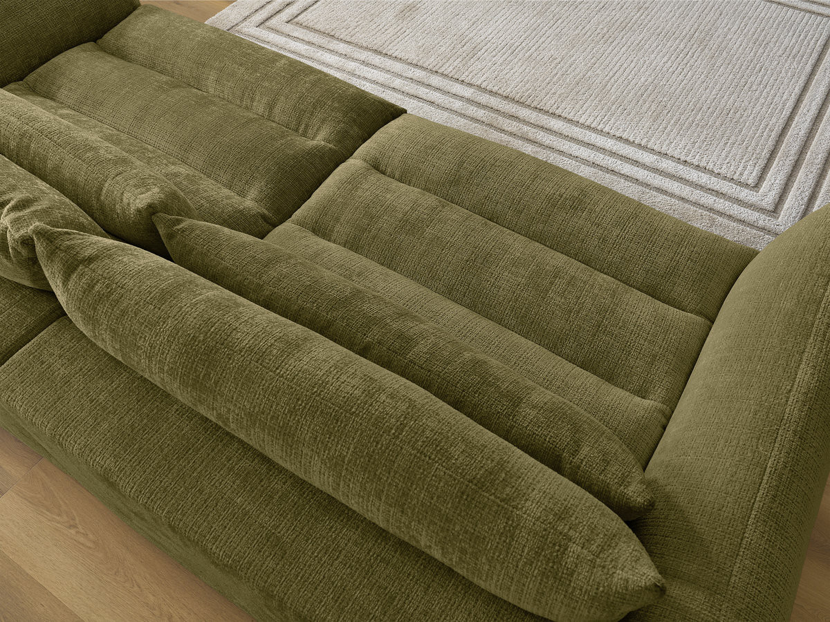 Bobochic Neil Sofa 3-Sitzer Strukturstoff Grün