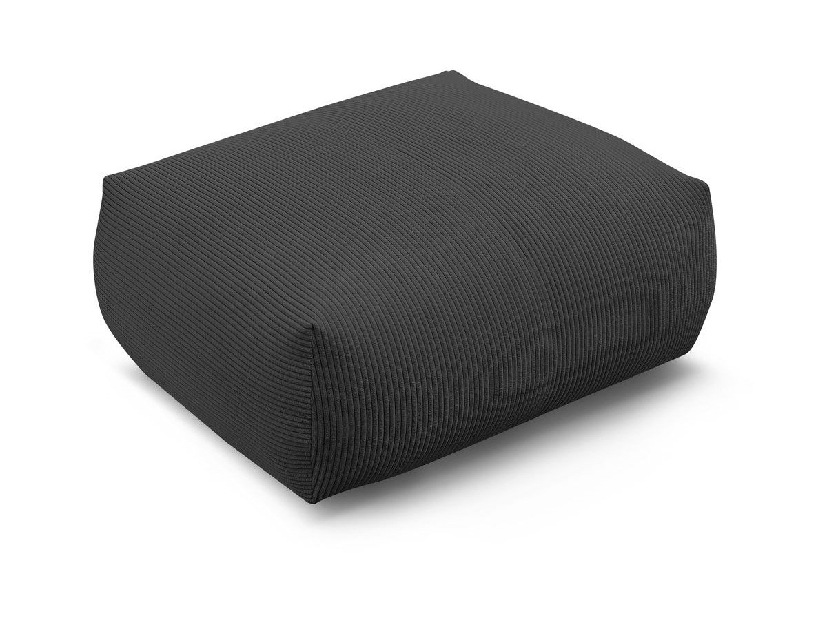 Bobochic Voltaire Pouf 106 × 90 cm Cordsamt Dunkelgrau