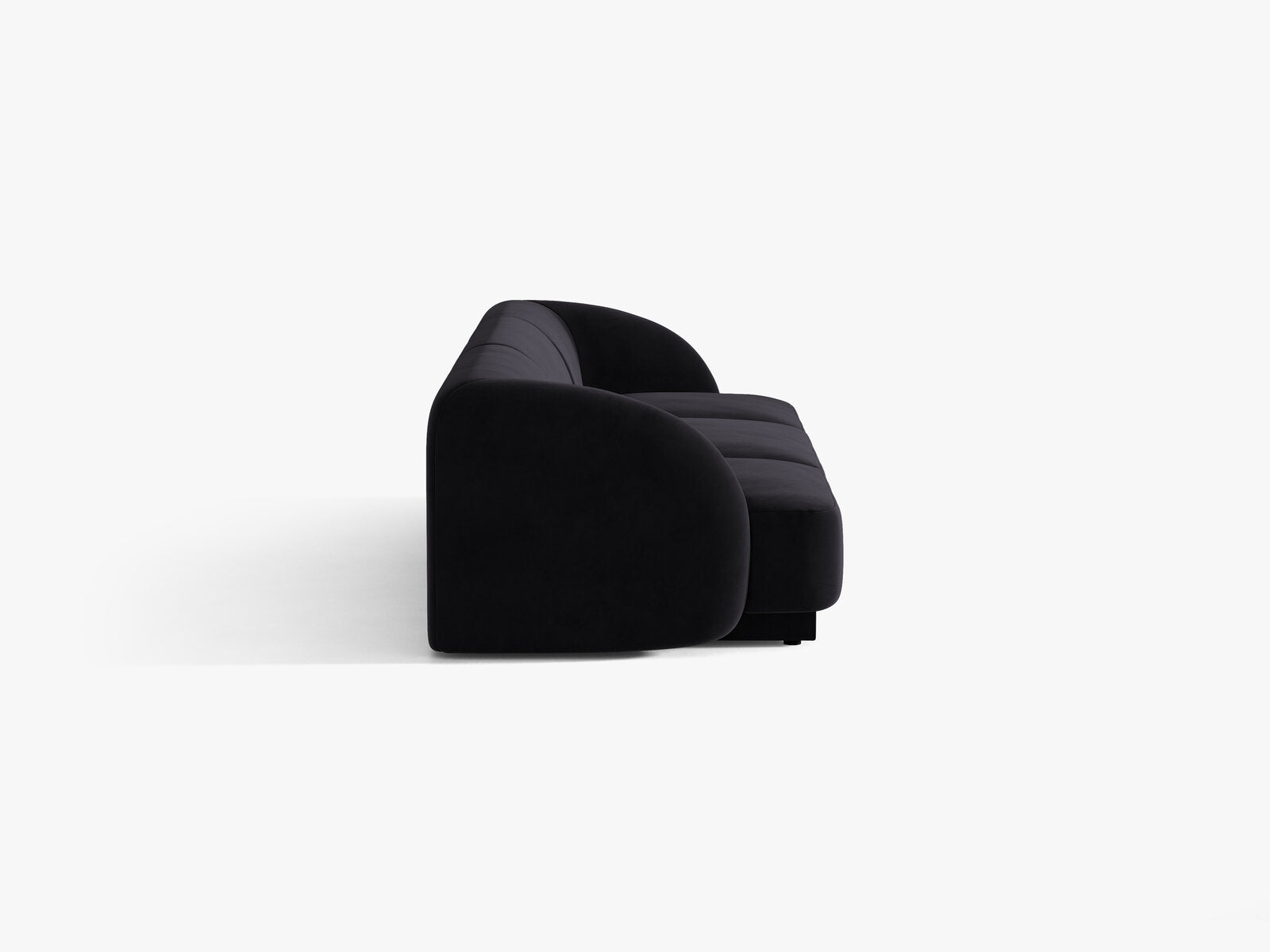 Micadoni Sofa Miley 3-Sitzer Samt Venus Schwarz