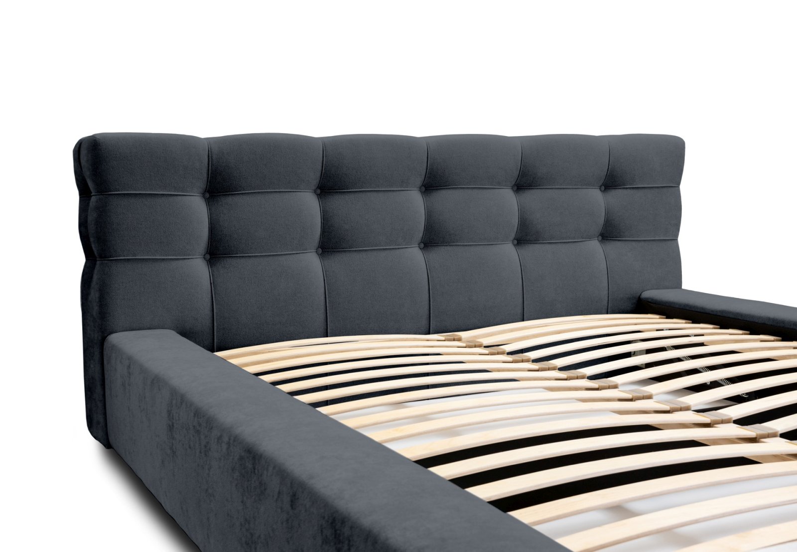 Polsterbett Pavo Chenille 140x200 mit Metallrahmen Ditra-New 11