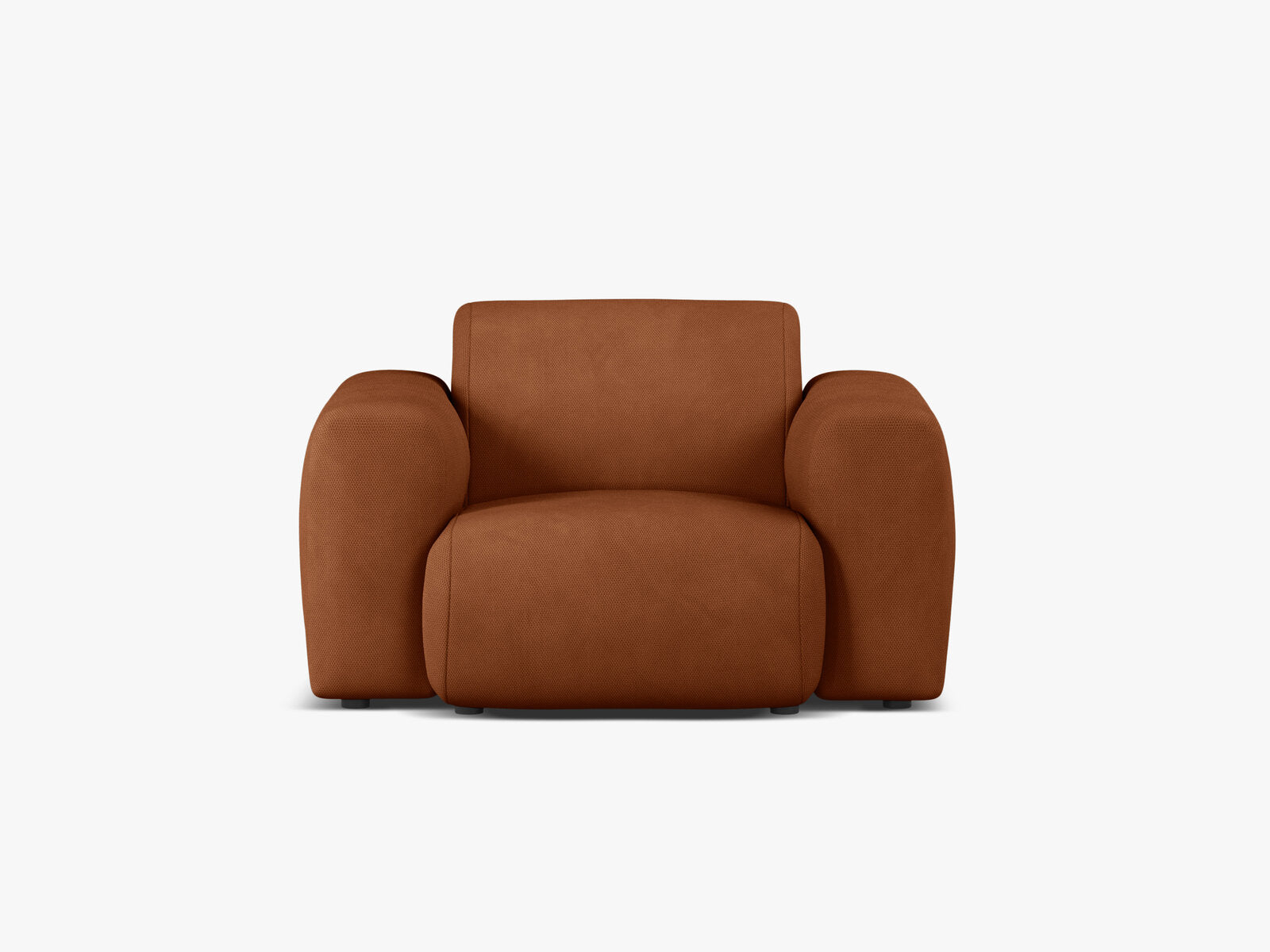 Micadoni Sessel Molino Strukturierter Stoff Rebel Orange