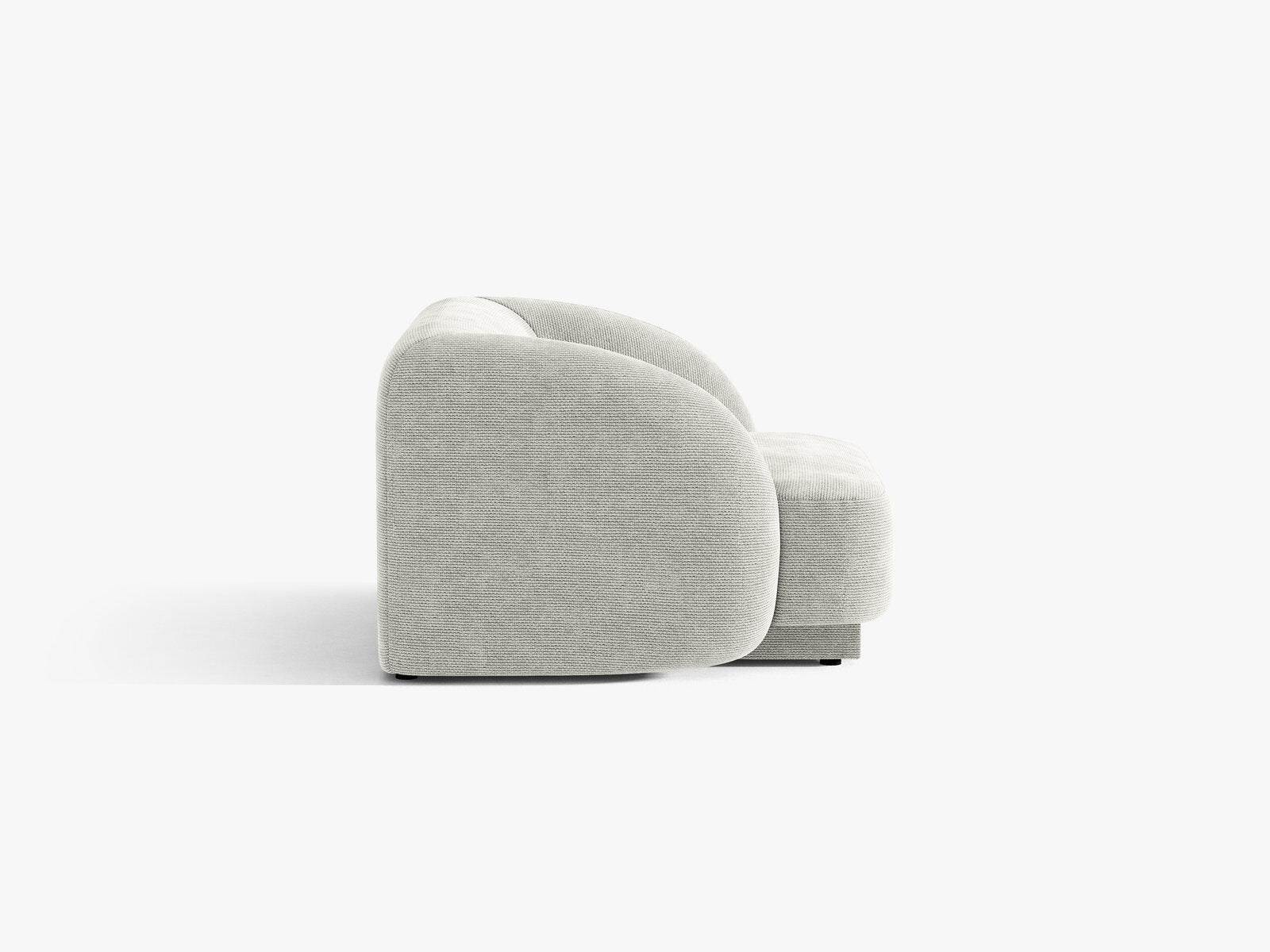 Micadoni Sessel Miley 1-Sitzer Chenille Eden Silber