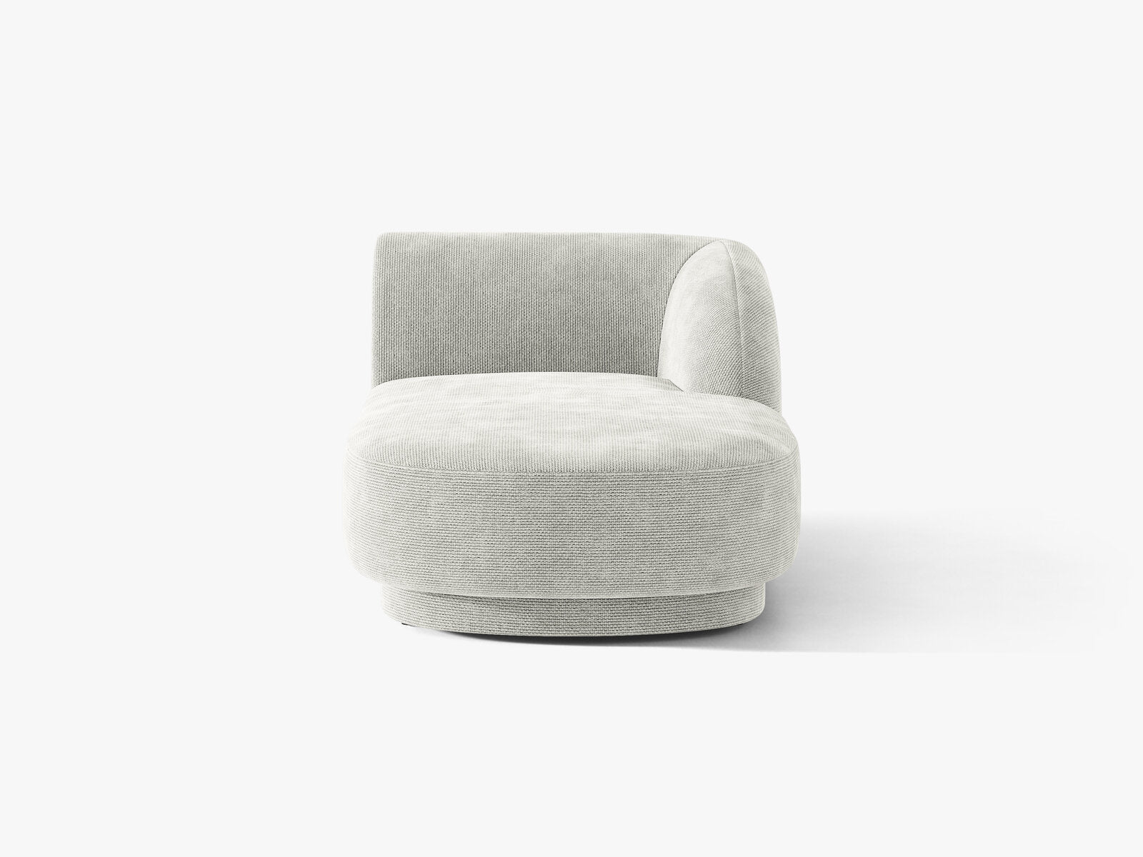 Micadoni Modul Miley 2-Sitzer Rechts Chenille Eden Silber