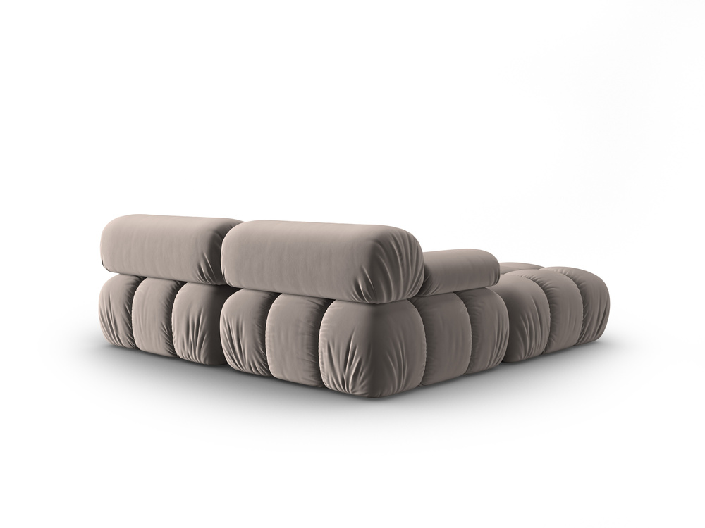 Cosmopolitan Design Modulares Ecksofa Cortina 3-Sitzer Samt Bluvel Cappuccino