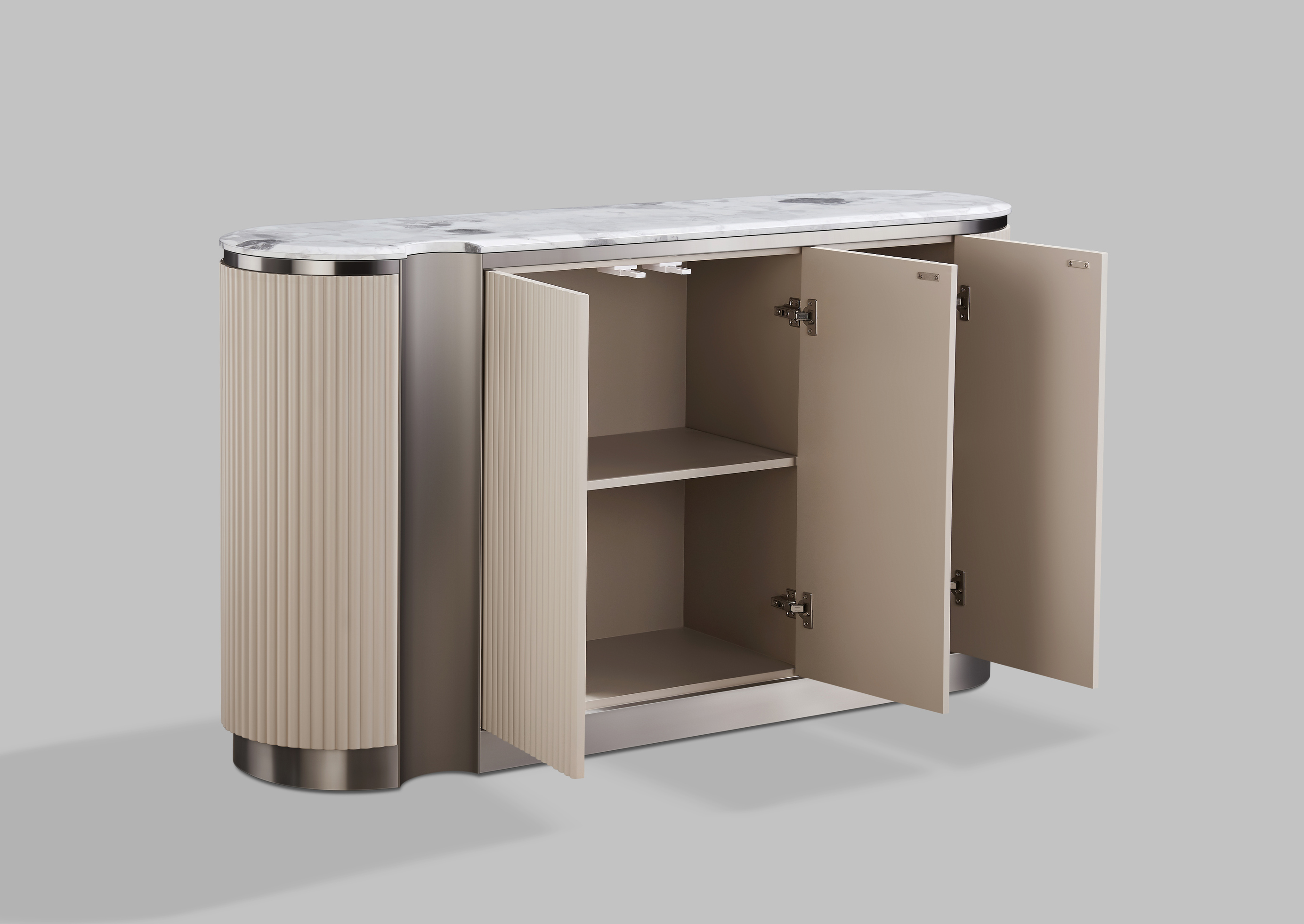 Livin Hill Kommode Stilig Beige, vernickelt ST917C