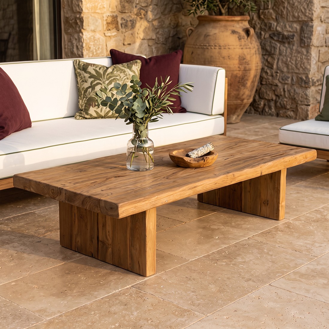 Raw Materials Couchtisch Teak Recyclingholz