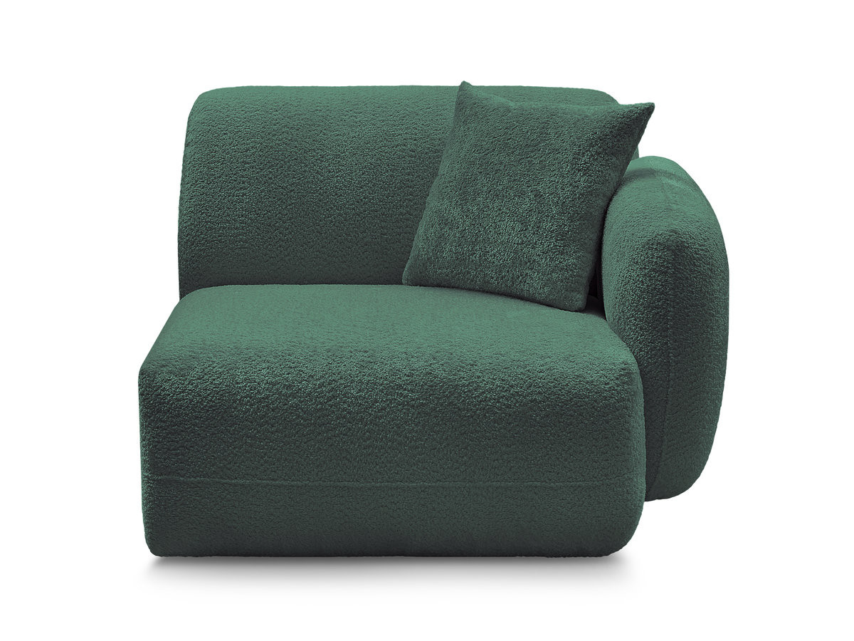 Bobochic Anda Sofamodul 1-Sitzer 104 × 103 cm Chenille Dunkelgrün Ecke rechts