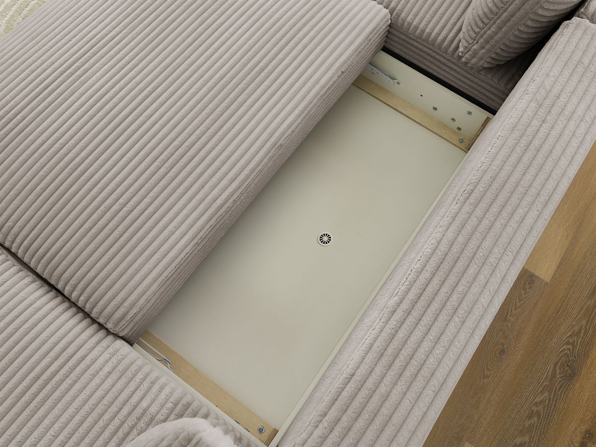 Bobochic Lucien Wohnlandschaft Breitcord weich Taupe Ecke rechts