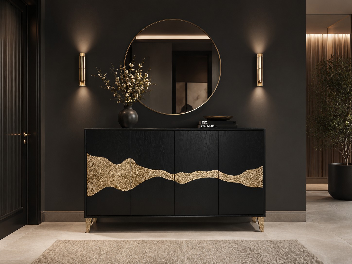 Livin Hill Sideboard Stilig Goldenes Muster