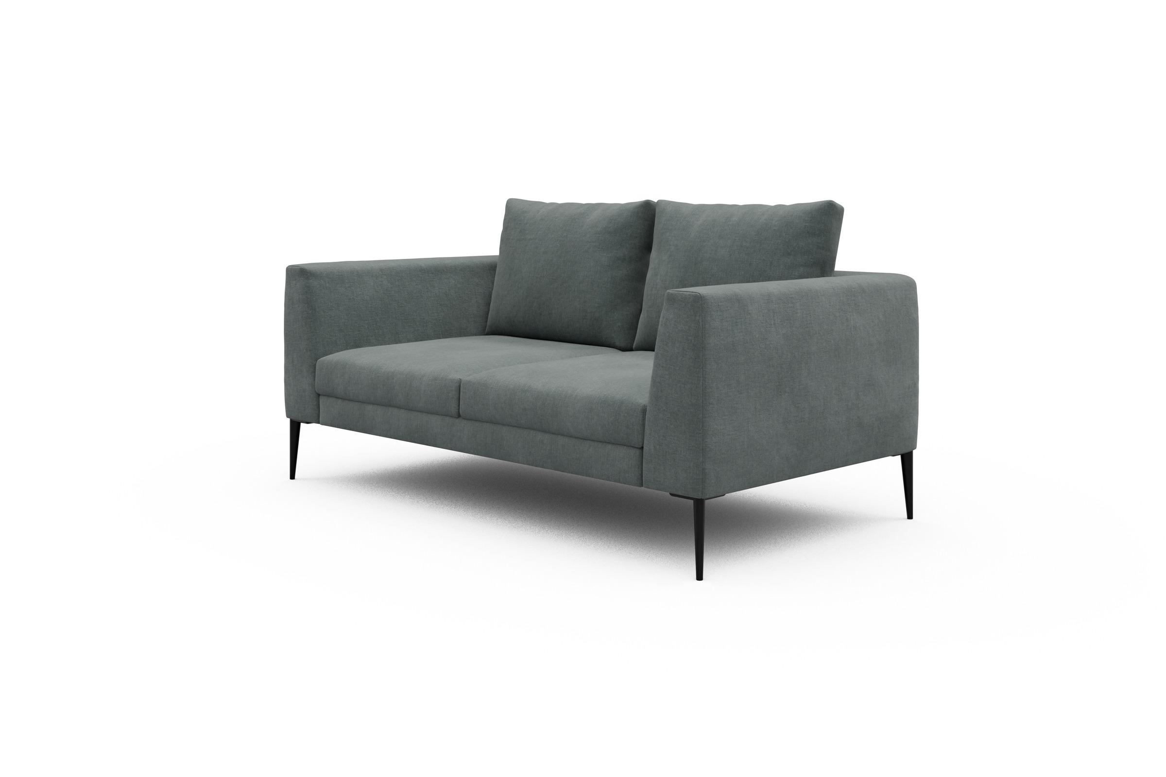 Sofa Paul 2-Sitzer Smooth-Silver-Grey