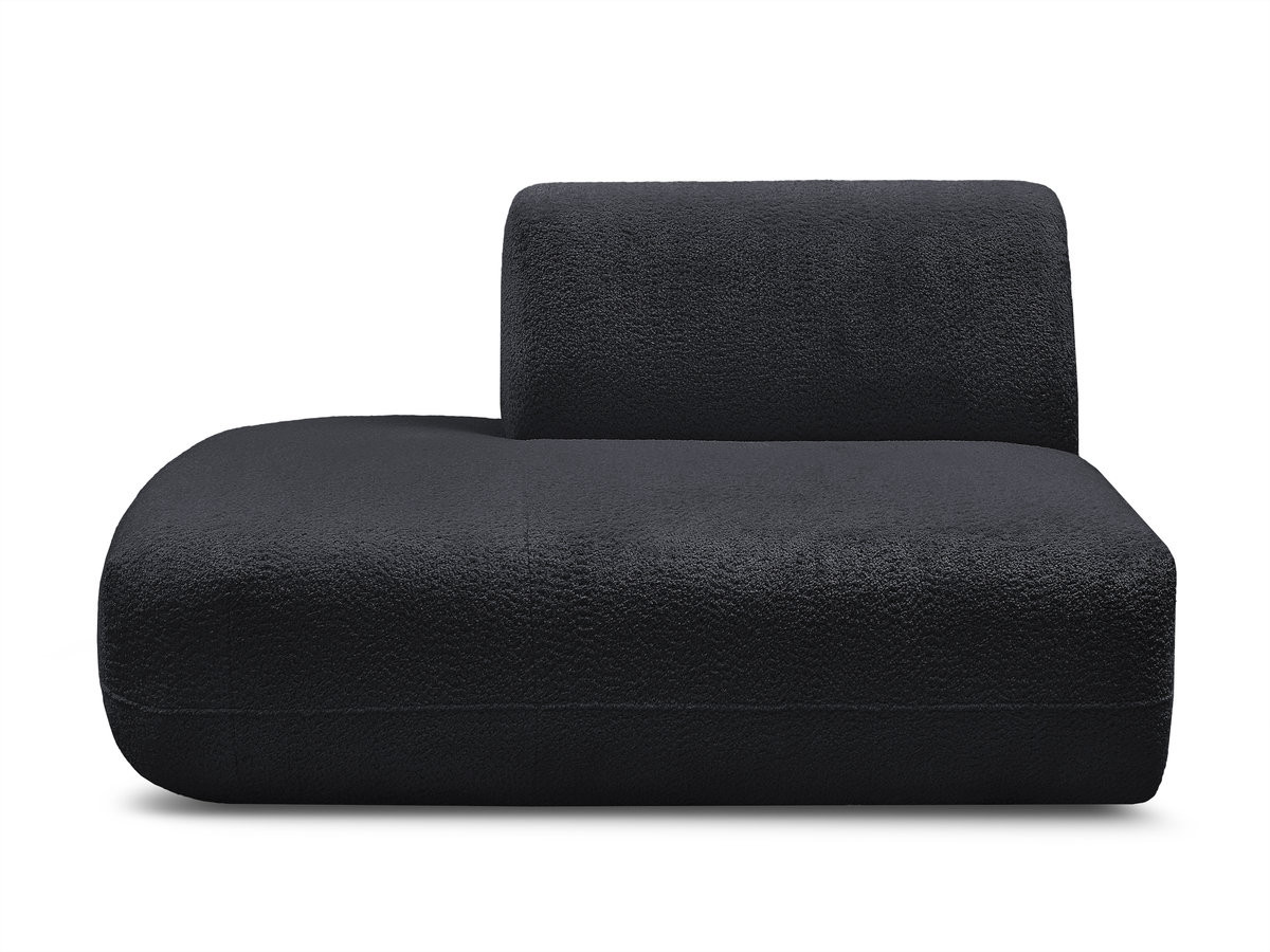 Bobochic Anda Sofamodul 2-Sitzer Chenille Schwarz Ecke links
