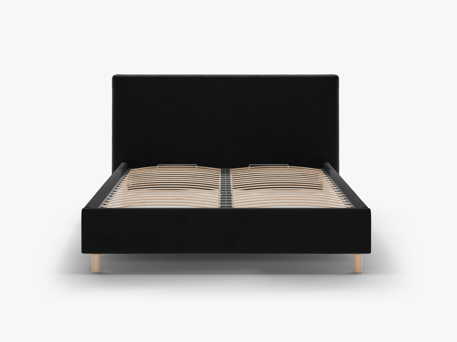 Micadoni Stauraumbett mit Kopfteil Eloise Samt Magic Velvet Schwarz 140x200